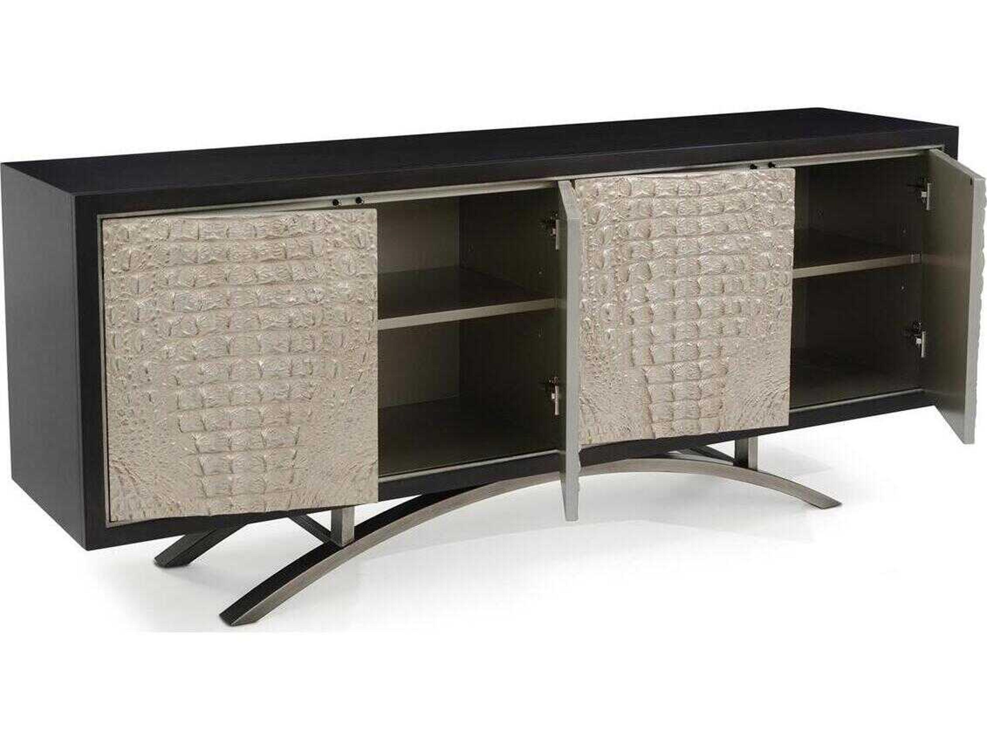 John Richard Mark McDowell Miri 76" Beech Wood Chalked Sorano Brown Credenza Sideboard