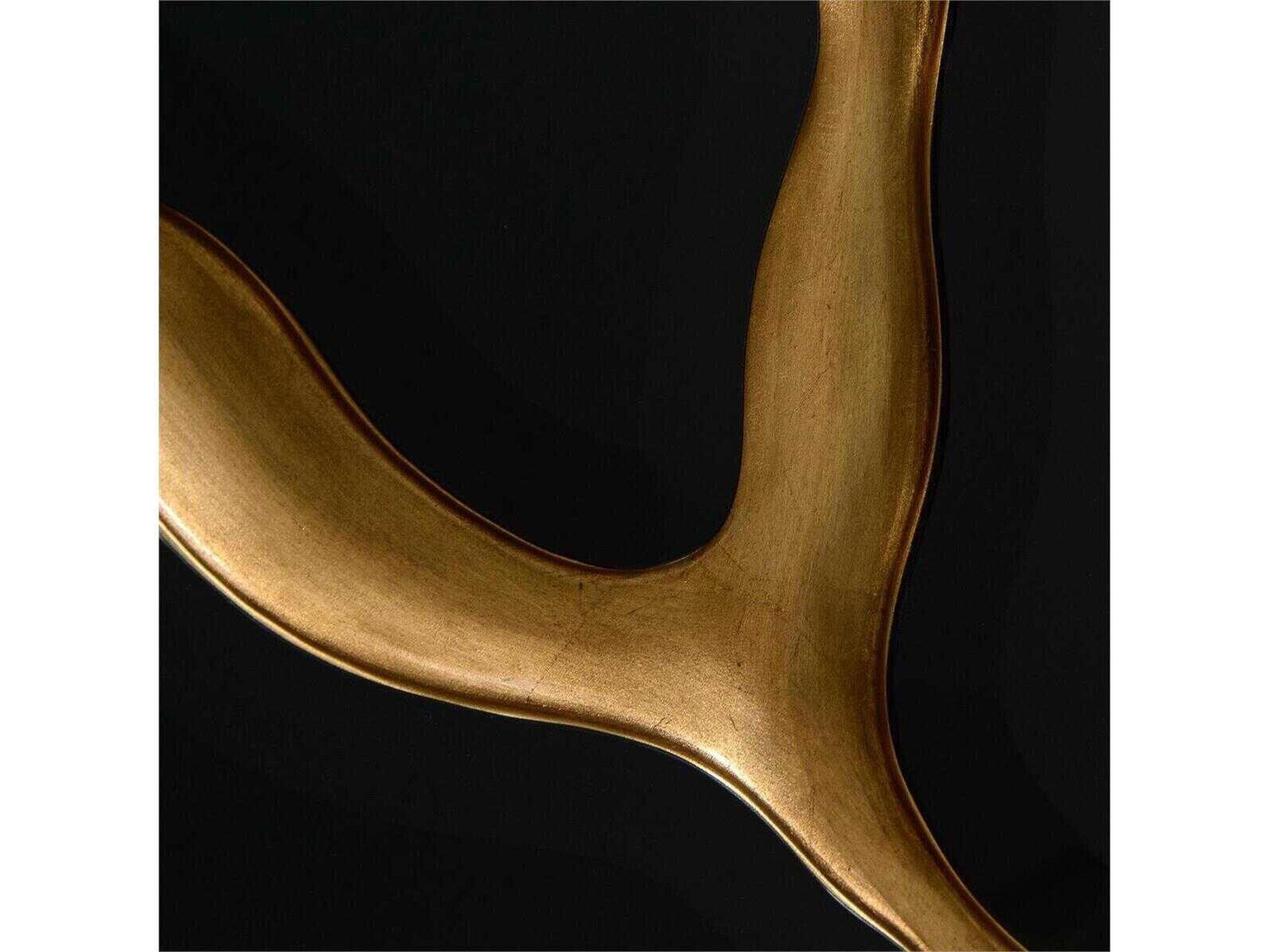 John Richard Mark McDowell Revne 94" Beech Wood Black Gold Credenza Sideboard