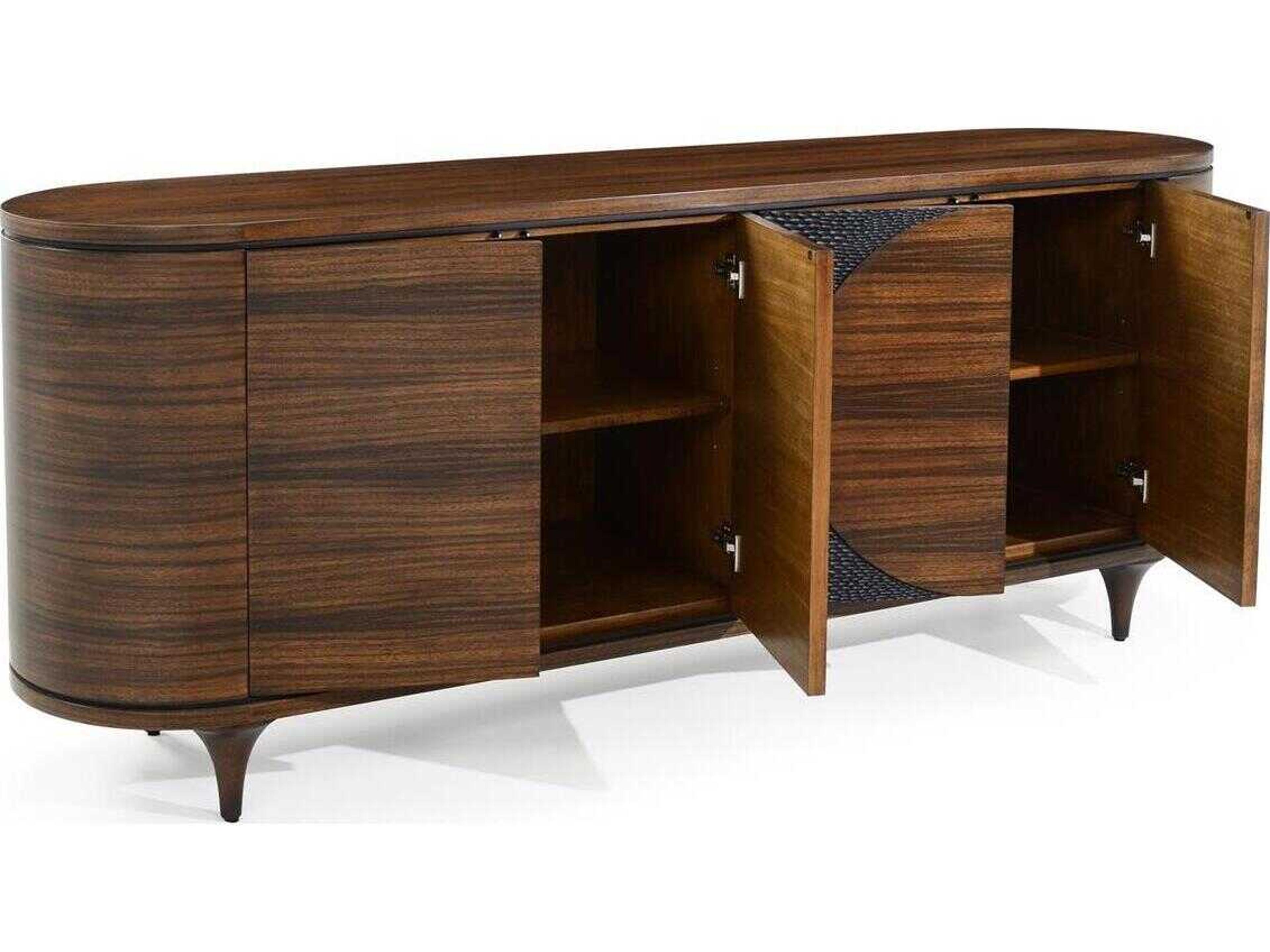 John Richard Hearthside 84" Beech Wood Black Brown Credenza Sideboard