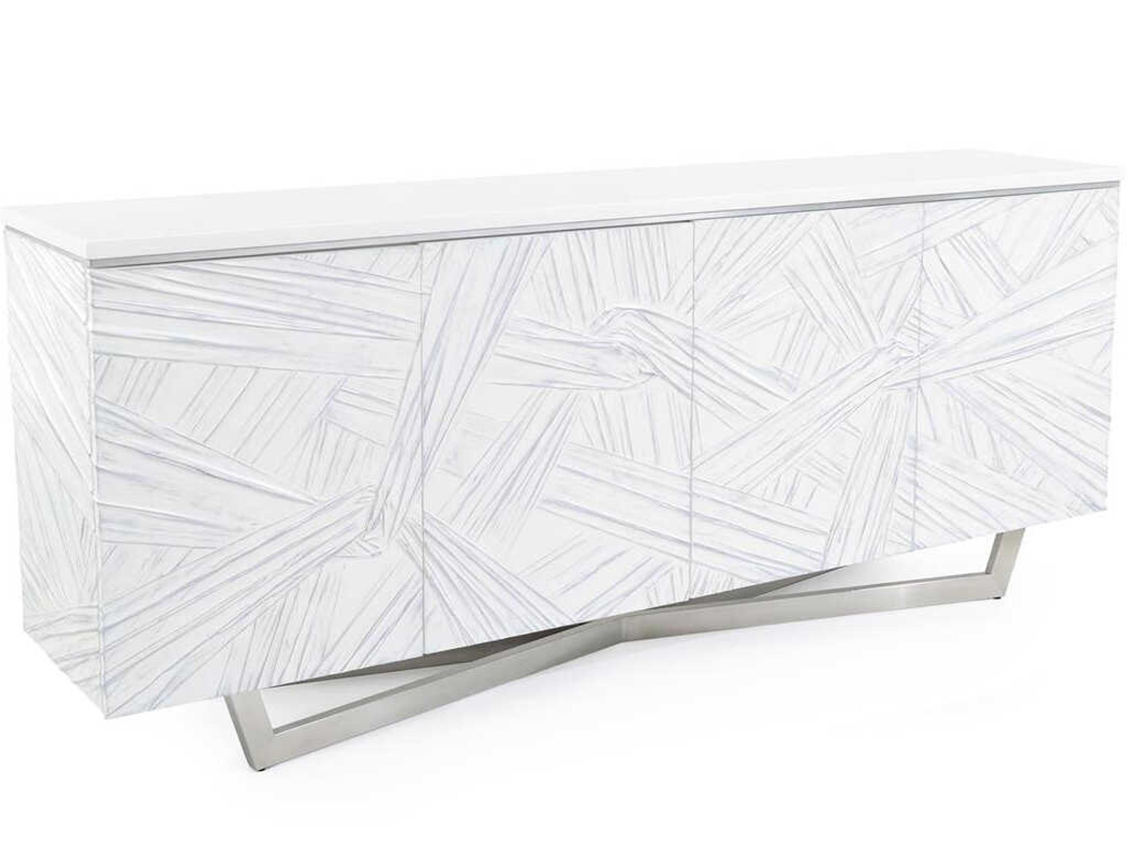 John Richard Entwined 84" Beluga Credenza Sideboard