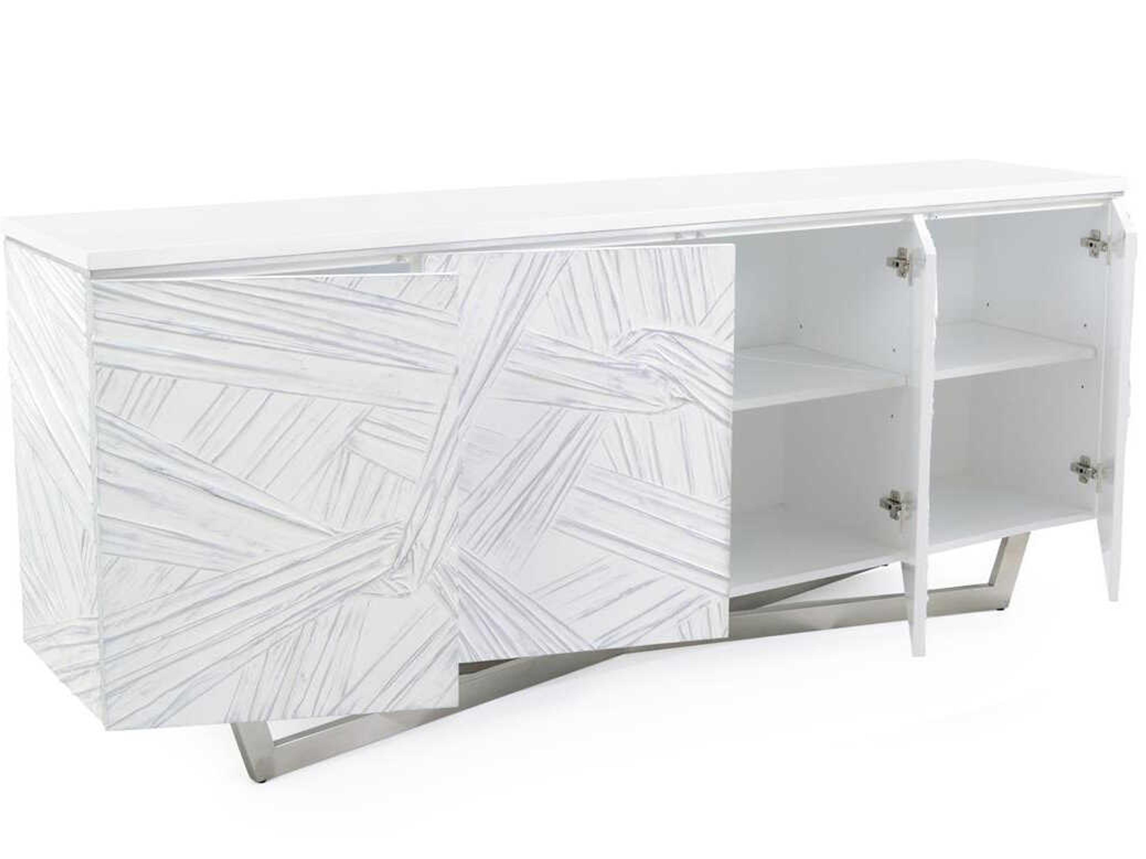 John Richard Entwined 84" Beluga Credenza Sideboard