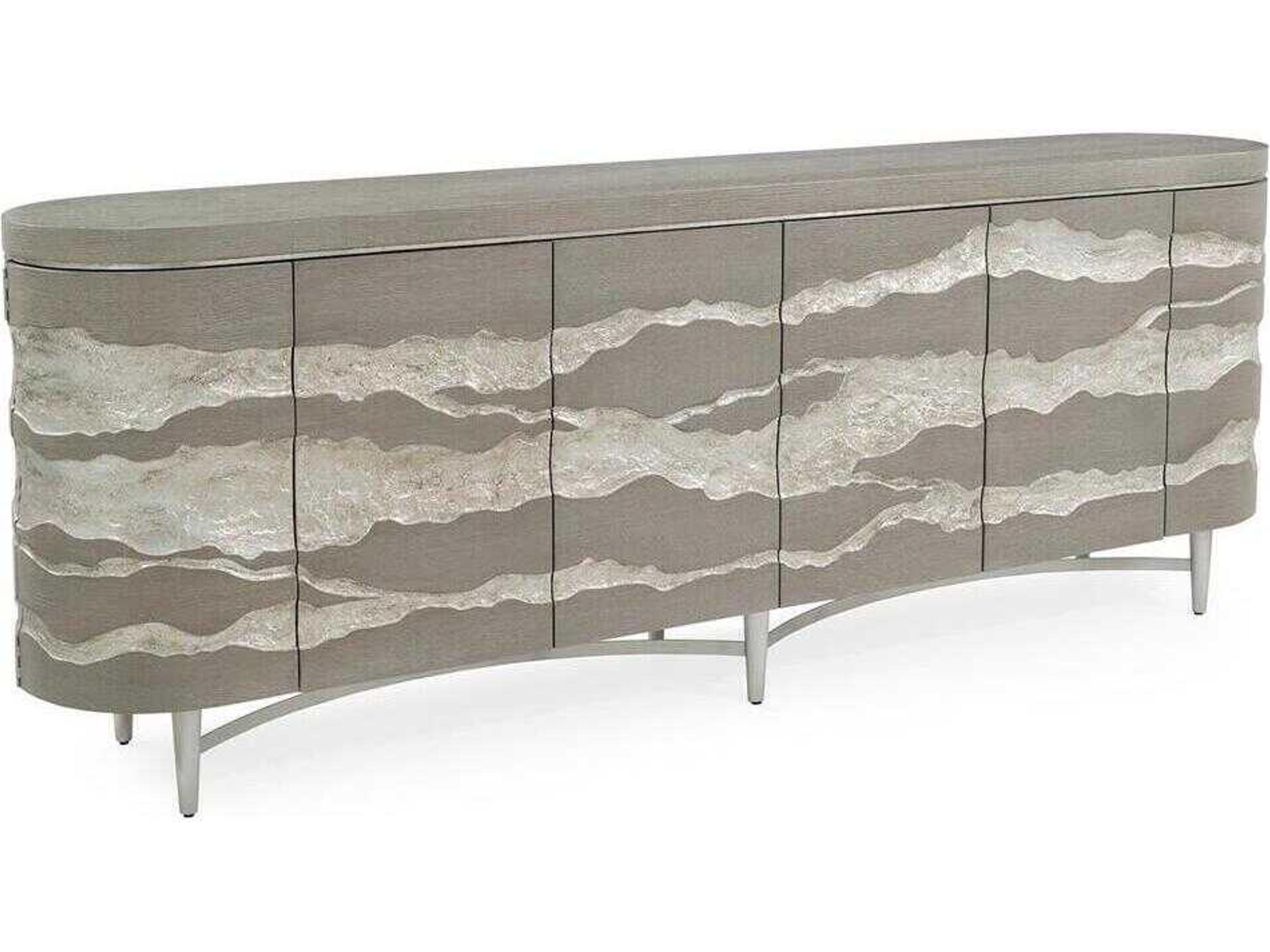 John Richard Alpine 94" Gray Tan Credenza Sideboard