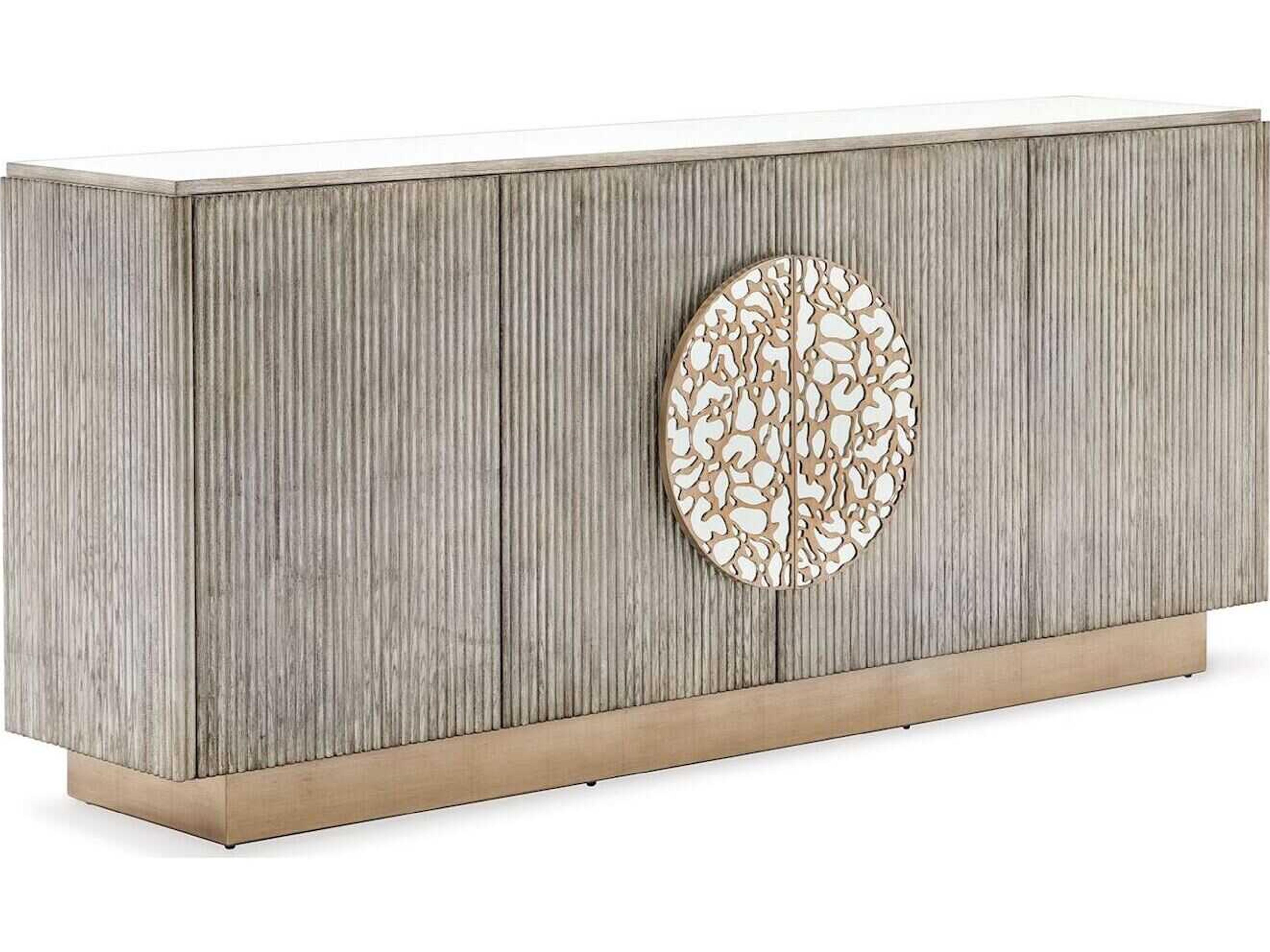 John Richard Moon Shadow 94" Valyrian Gold Sideboard