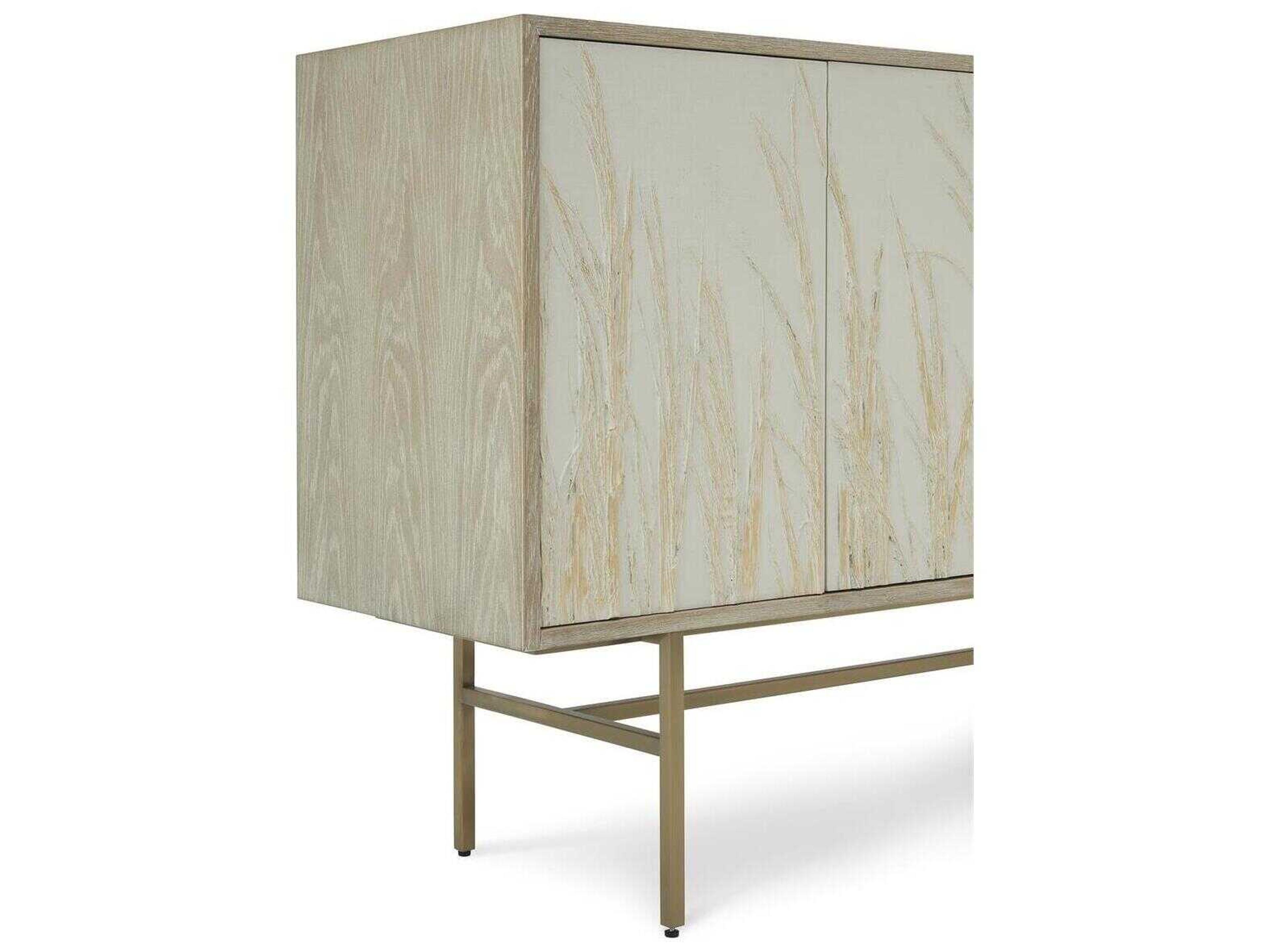 John Richard Windswept 94" Oak Wood White Washed Sideboard