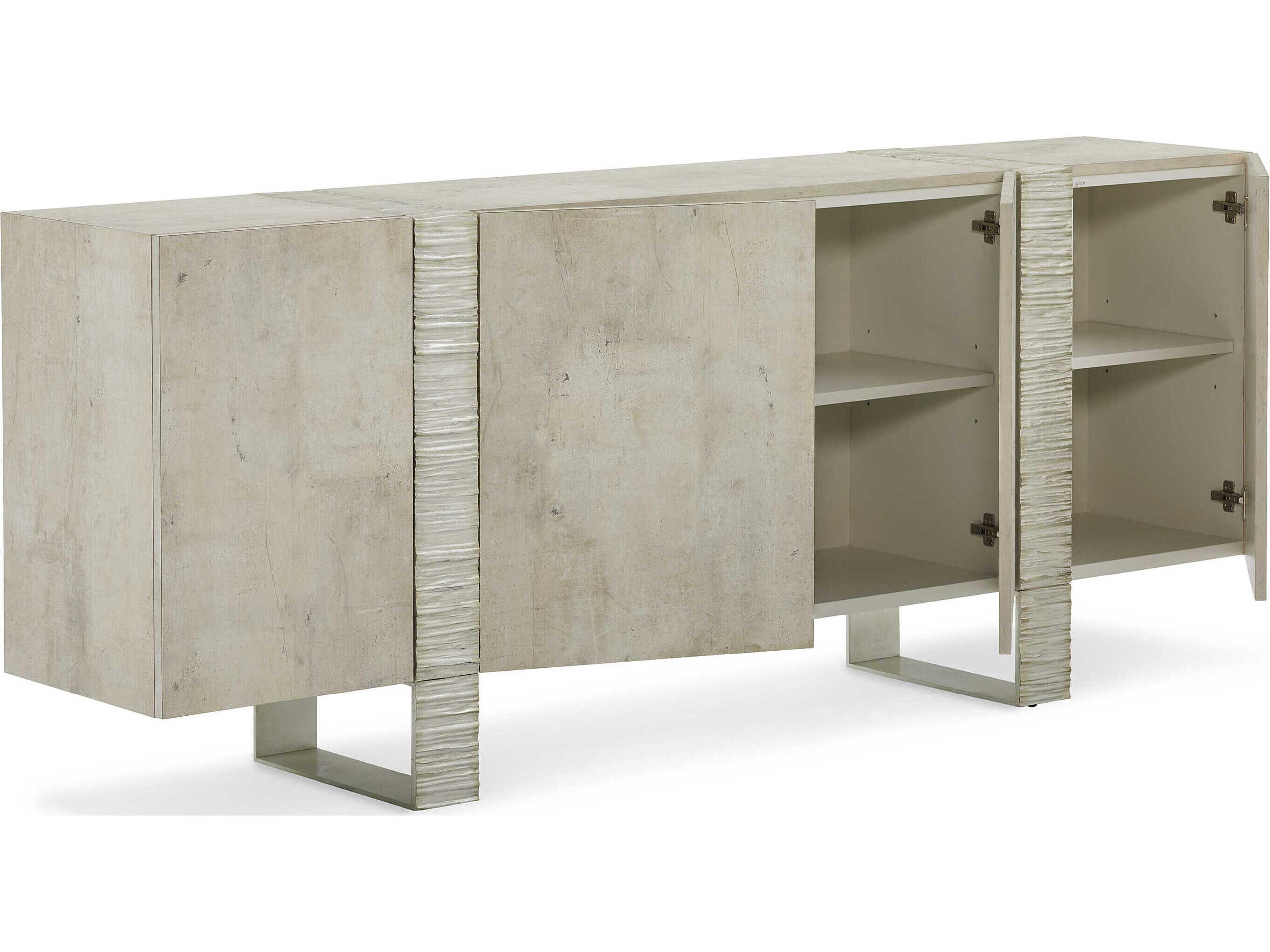 John Richard Aether 90" Solid Wood Tiza Gesso Sideboard