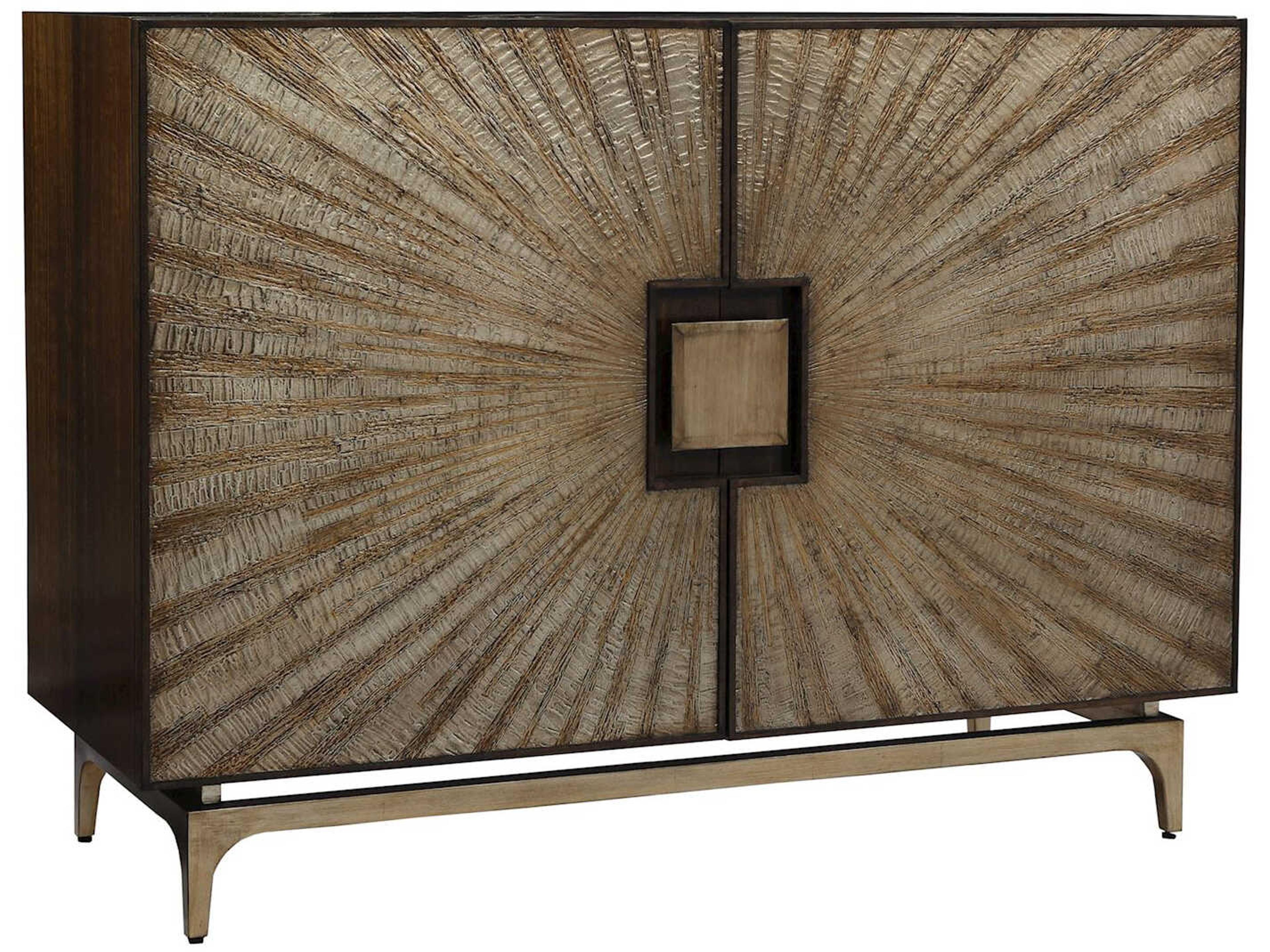 Nova Smoked Rose Silver Brown Accent Chest