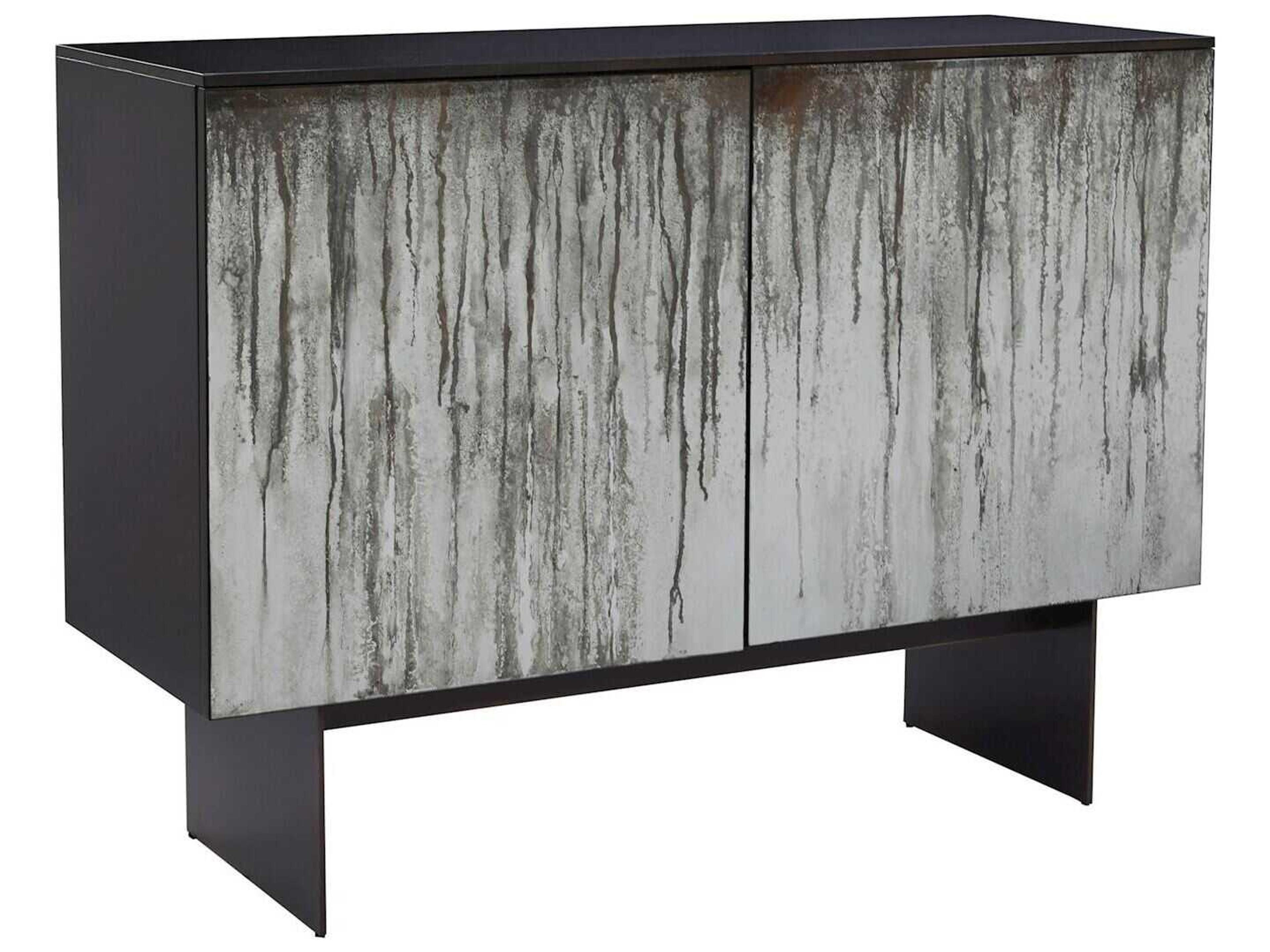 John Richard Rainfall Espresso Sculpture Bronze Black Accent Chest