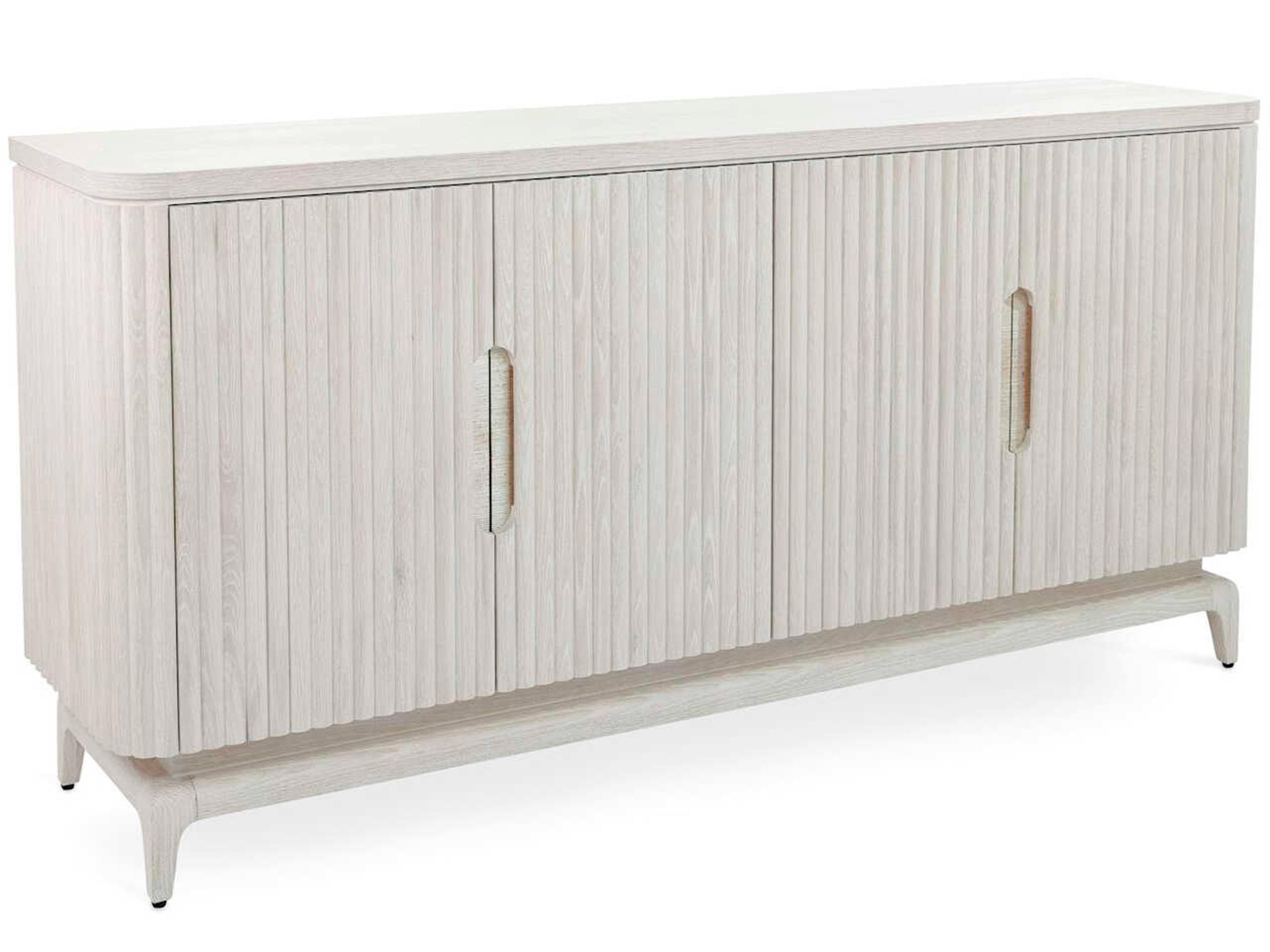 Brezza 77" Oak Wood White Washed Sideboard