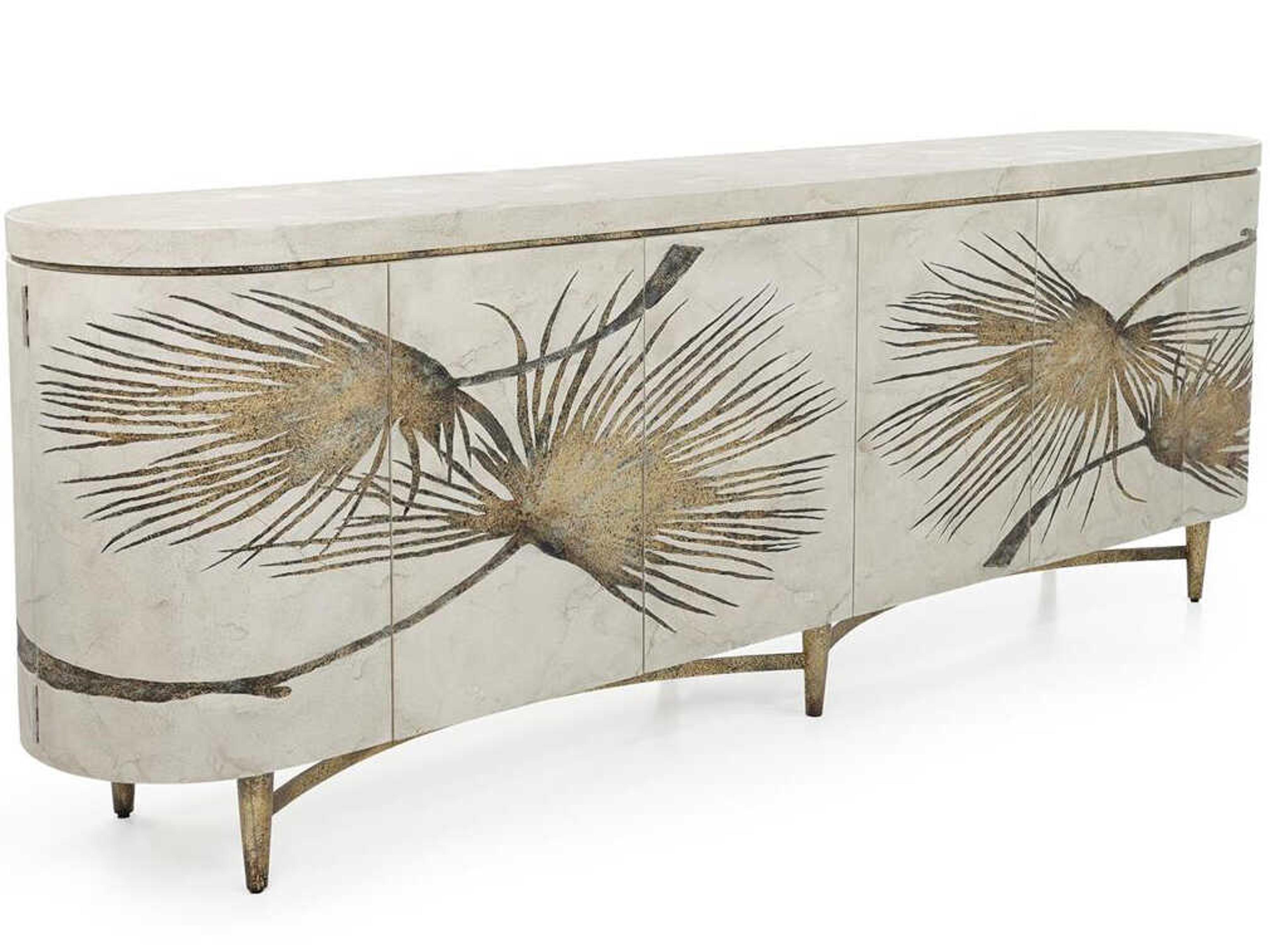 Chardon 94" Beech Wood Limestone Sideboard