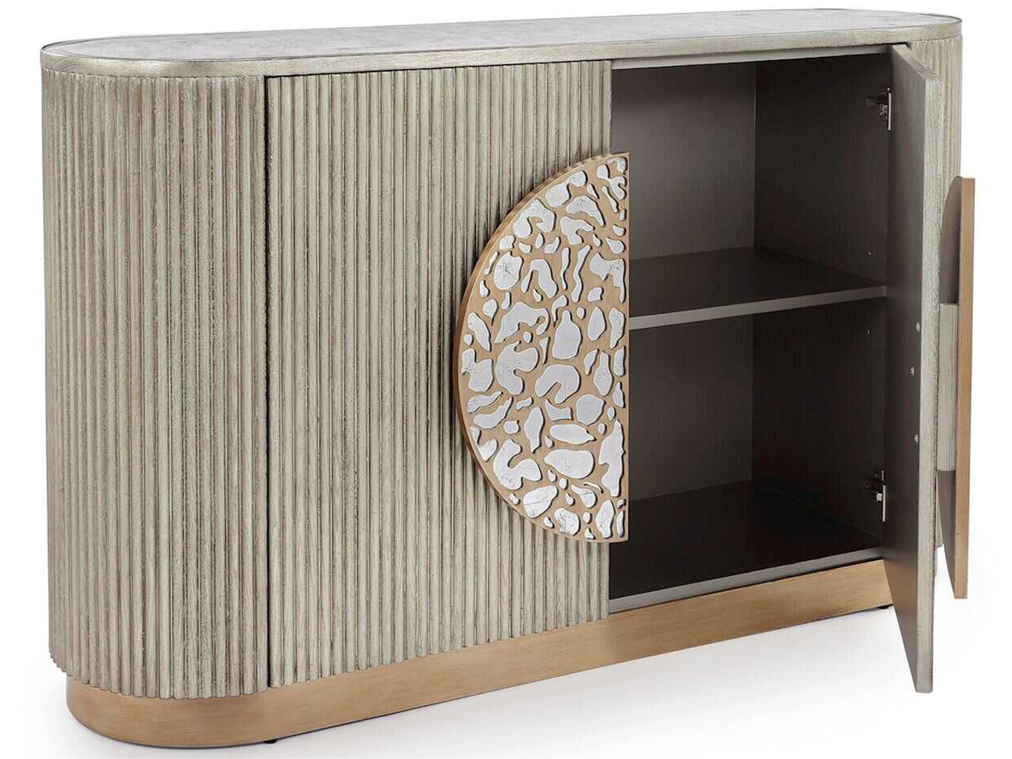 John Richard Moon Shadow Silver White Accent Chest