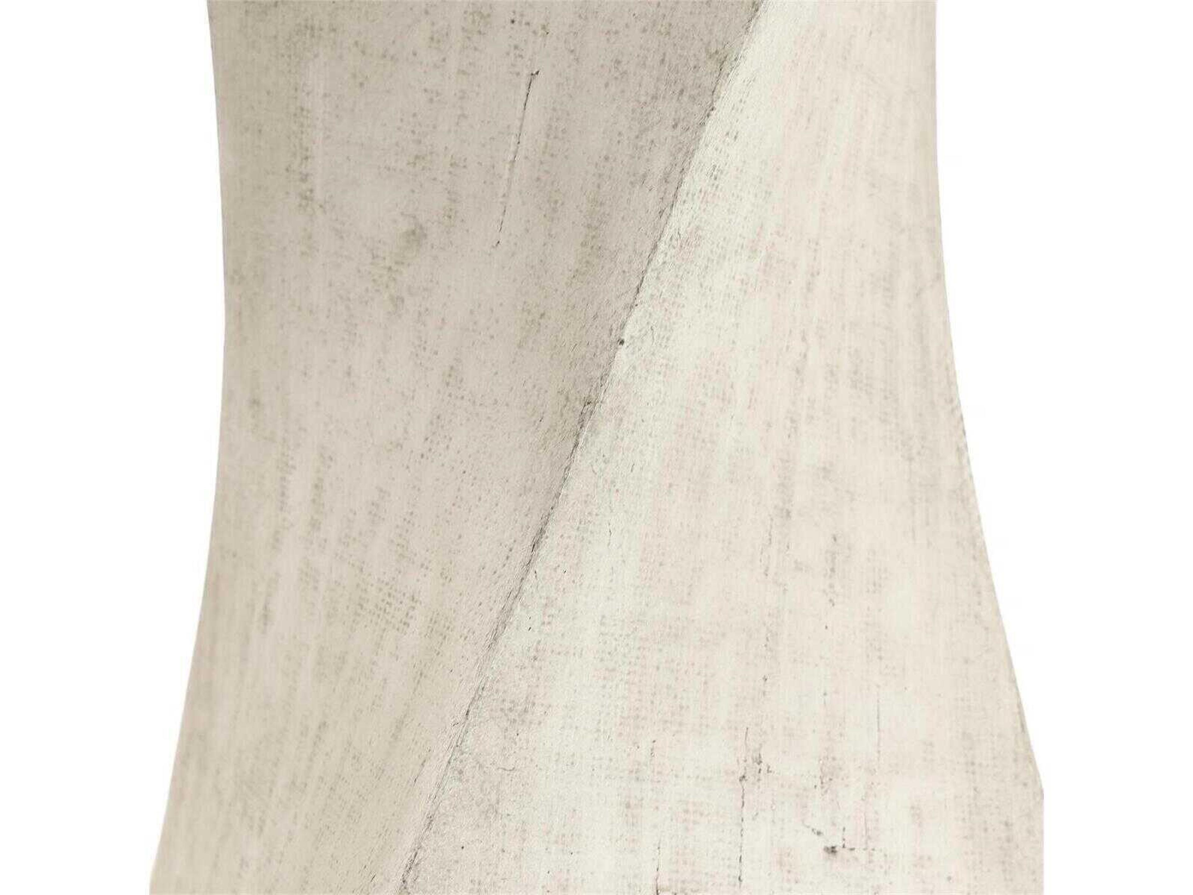 John Richard Lavertezzo Round Wood Tiza Gesso Dining Table