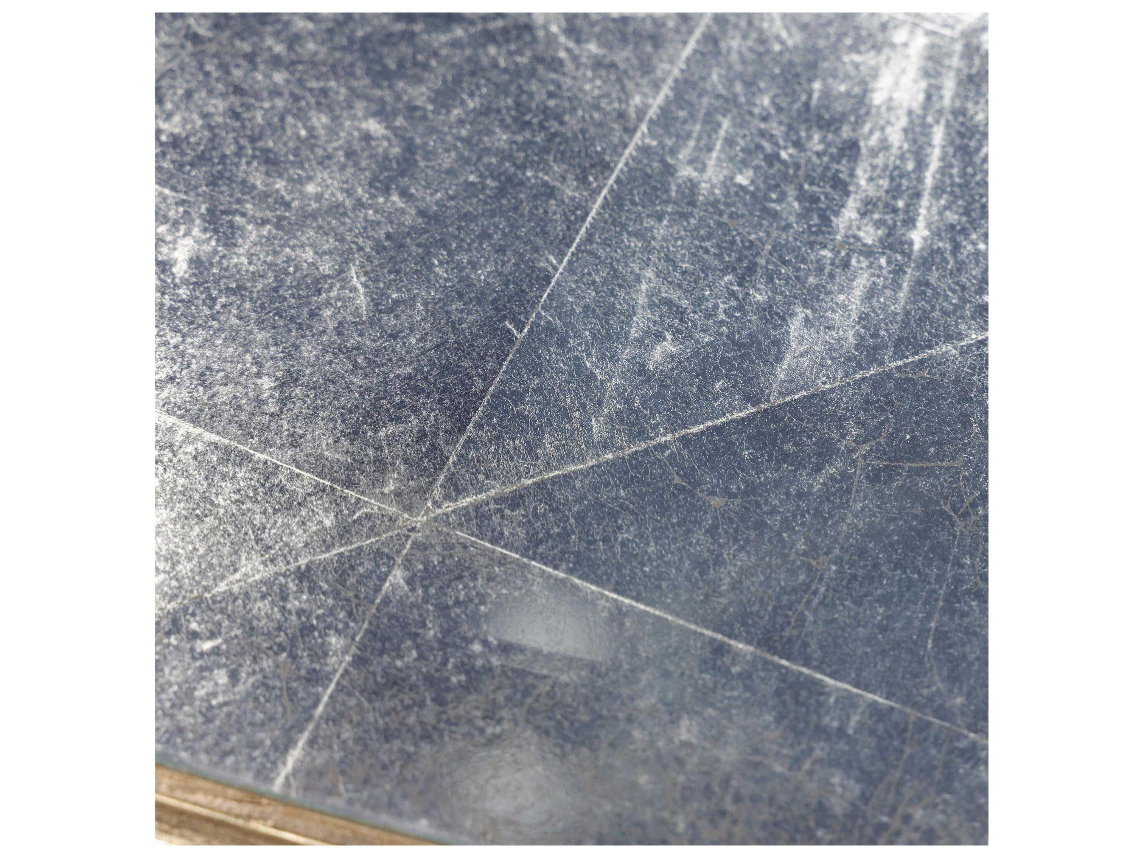 John Richard Dorian Round Glass Silver White Dining Table