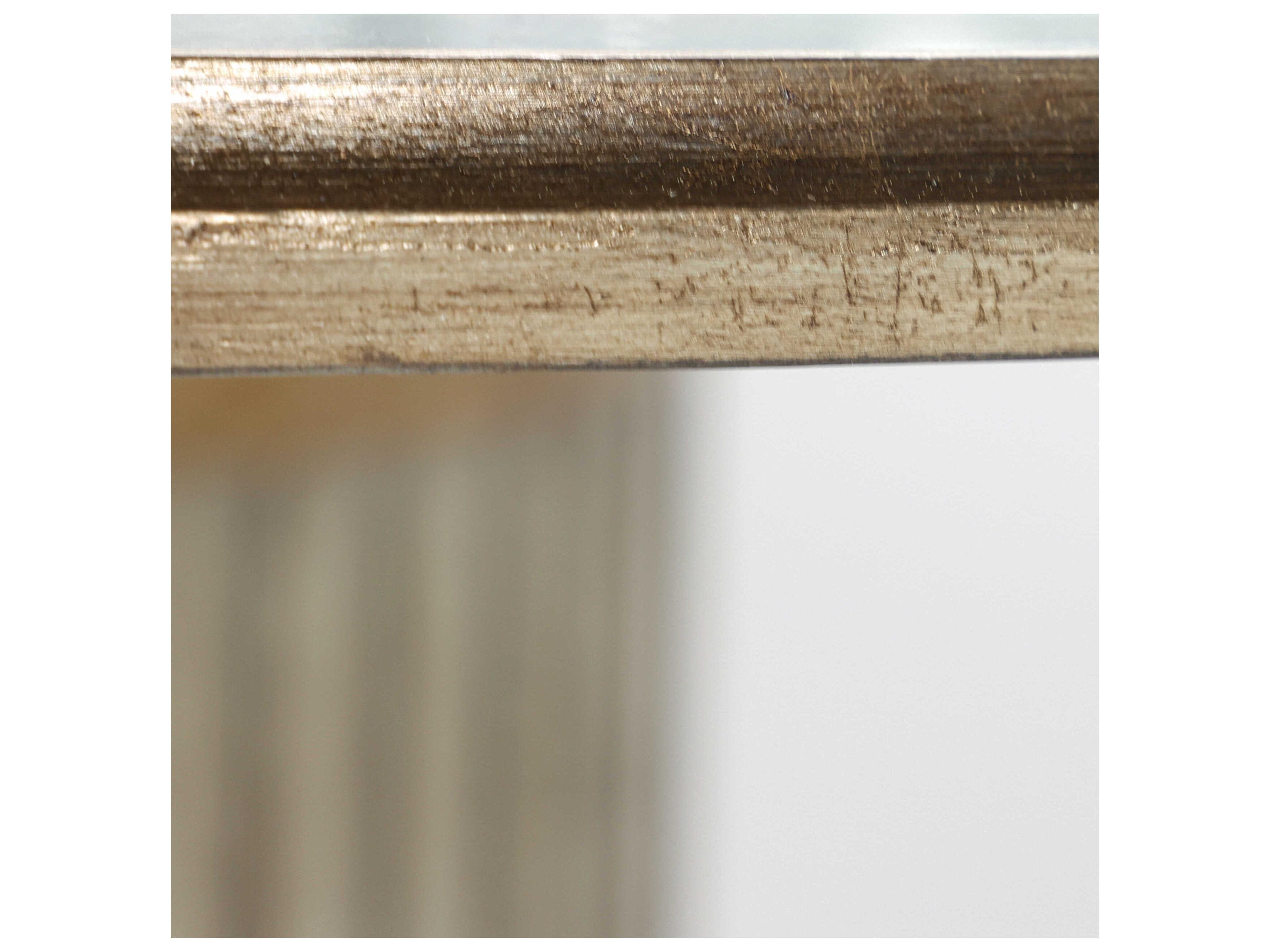 John Richard Dorian Round Glass Silver White Dining Table