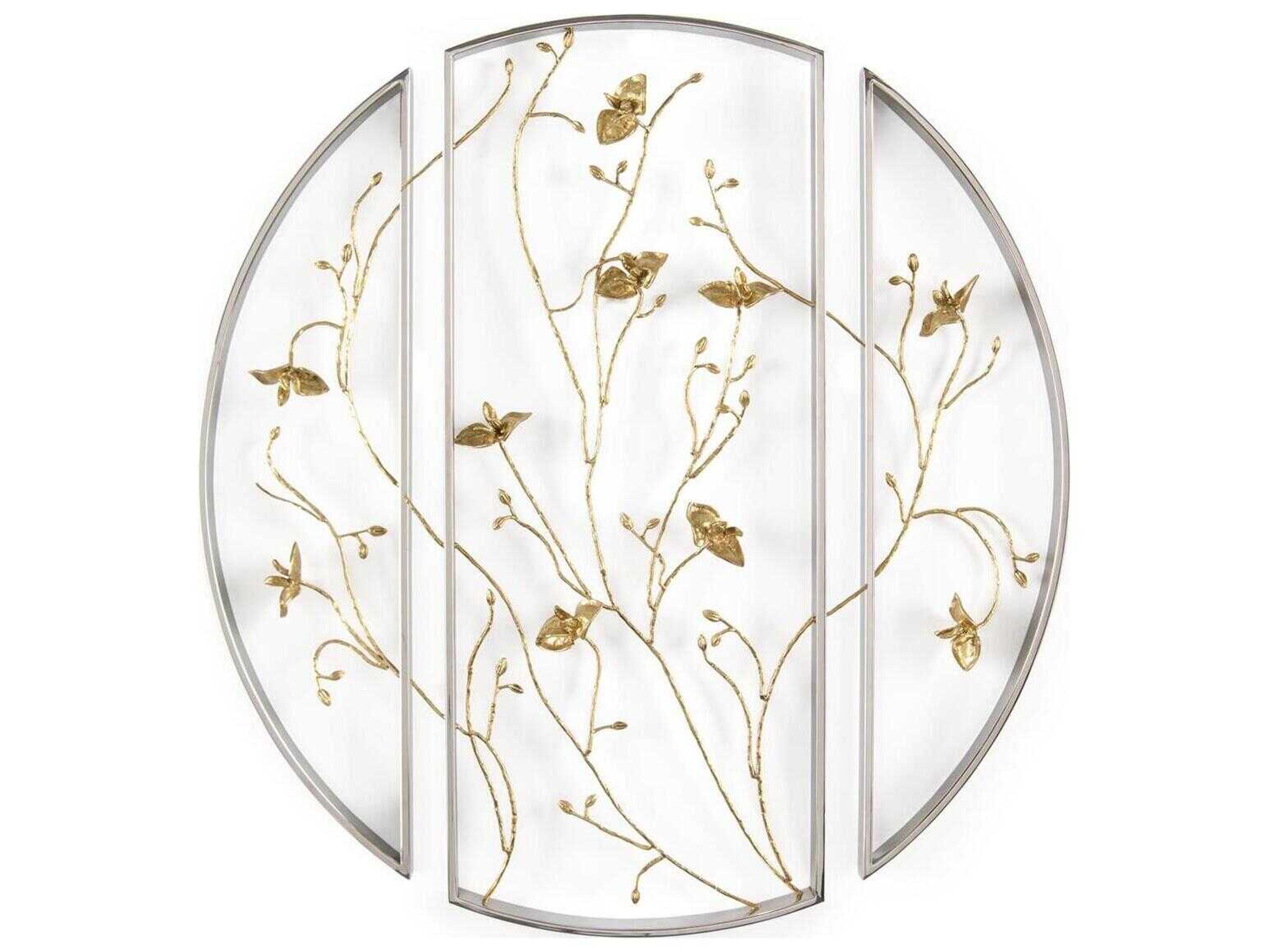 John Richard Circle of Life Triptych Metal Wall Art Set of 3