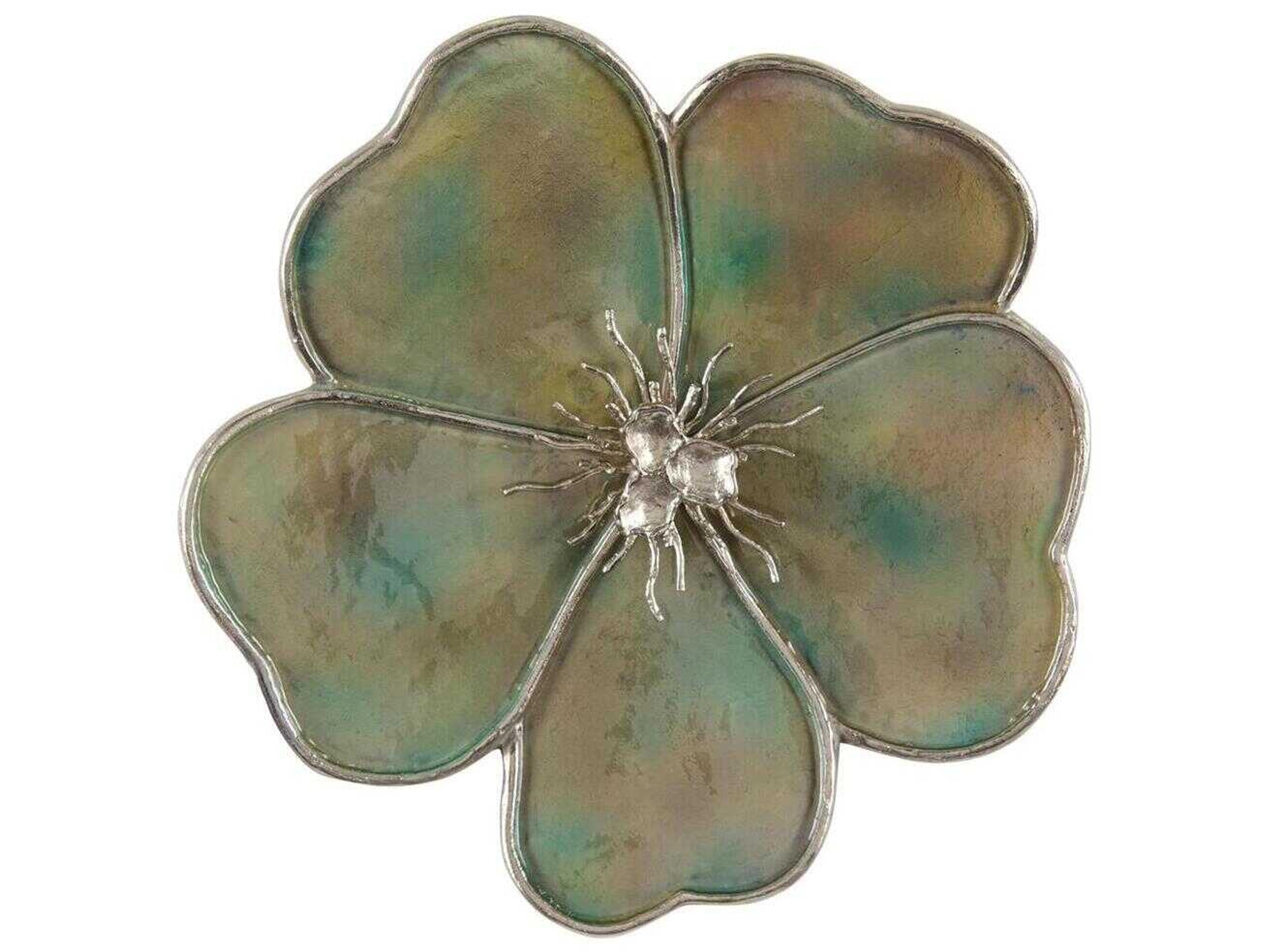 John Richard Fleur Wall Sculpture-II 23" Metal Wall Art