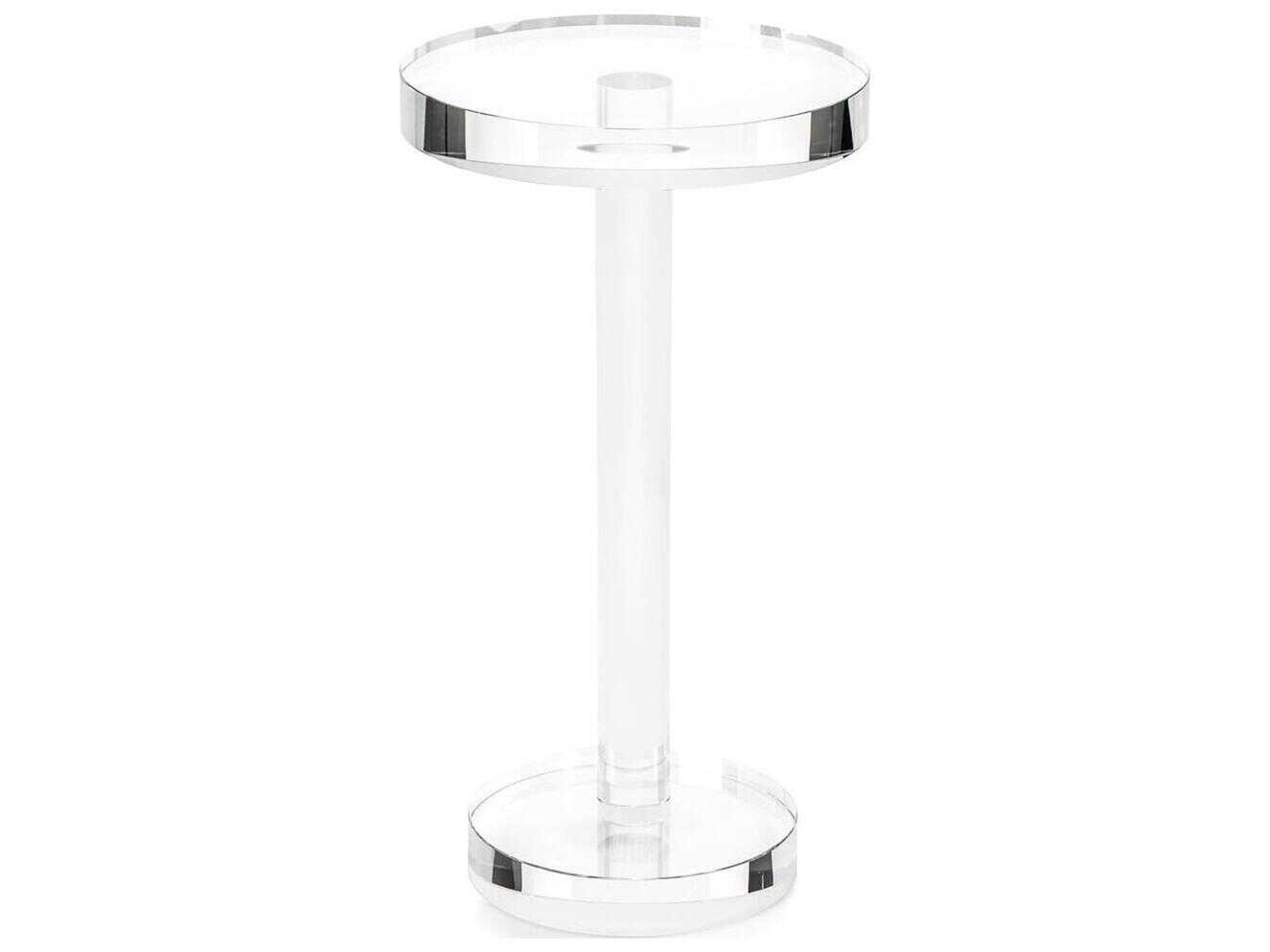 Round Glass End Table