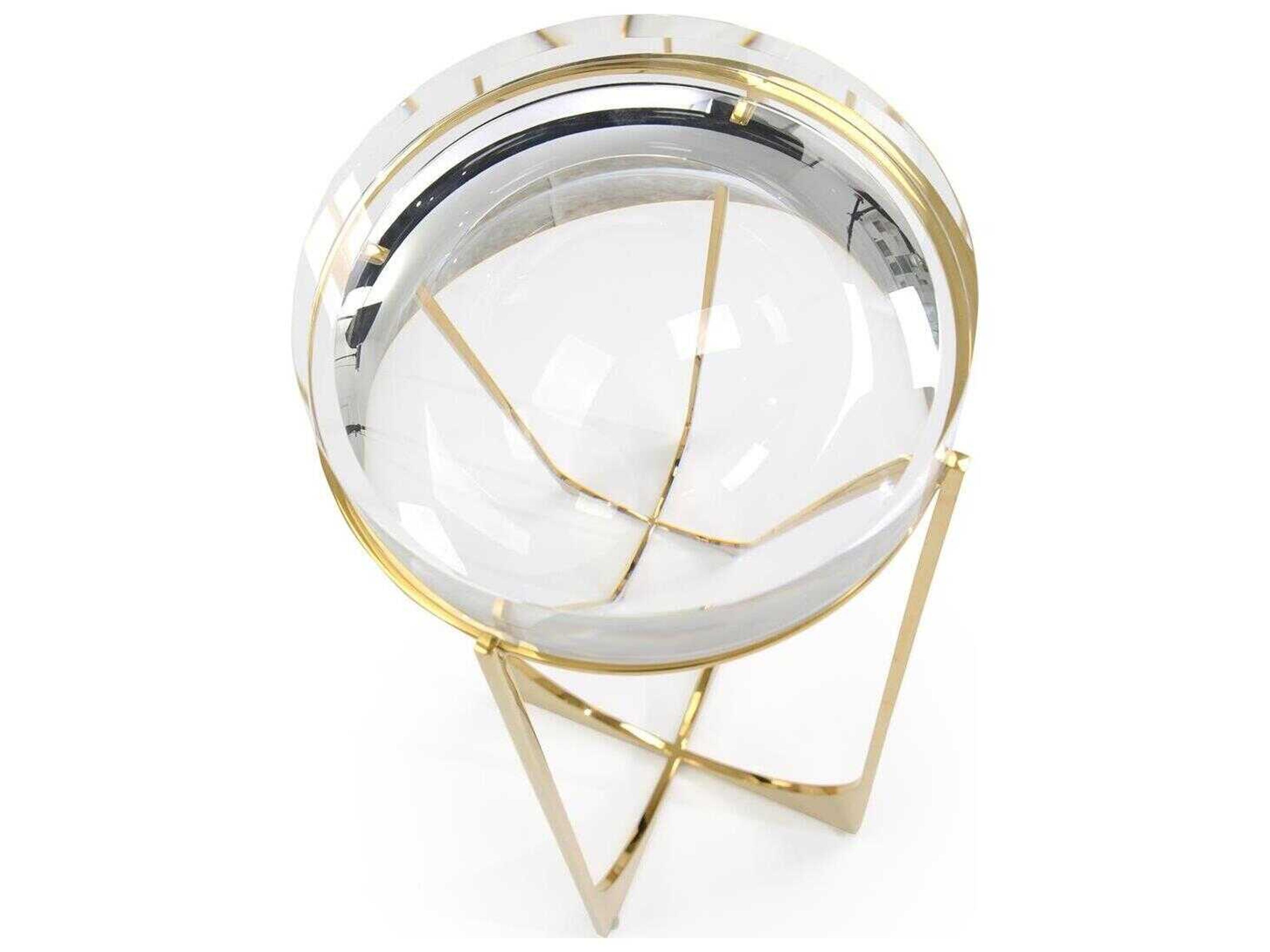 John Richard Svelte Round Polished Brass End Table