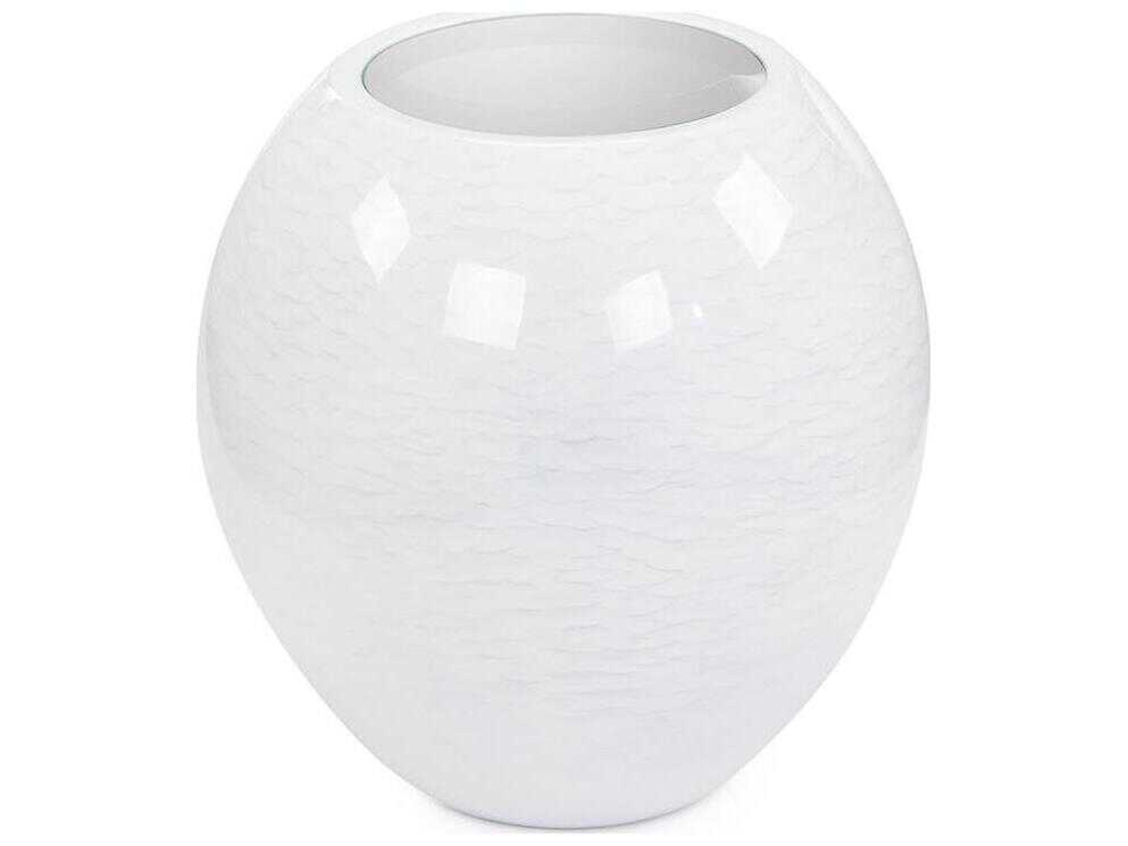 John Richard Gibbous Round Mirror Silver White End Table