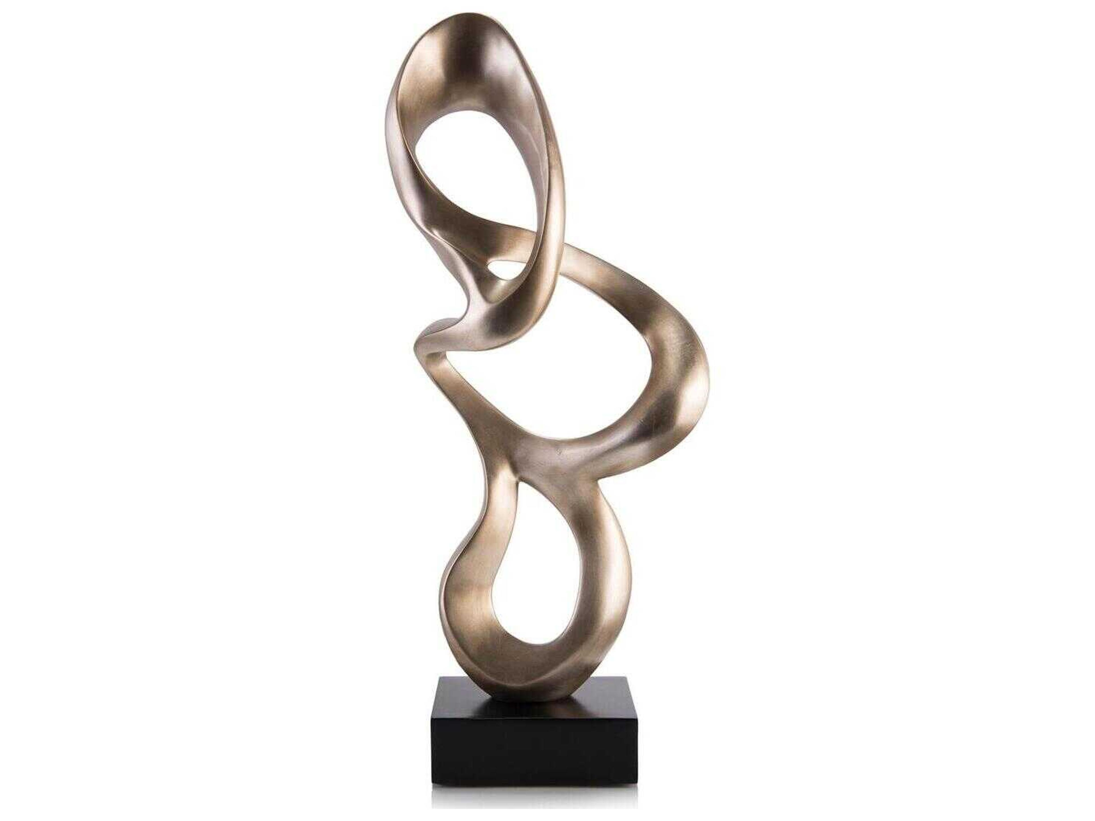 John Richard Ripple In Warm Silver Sculpture