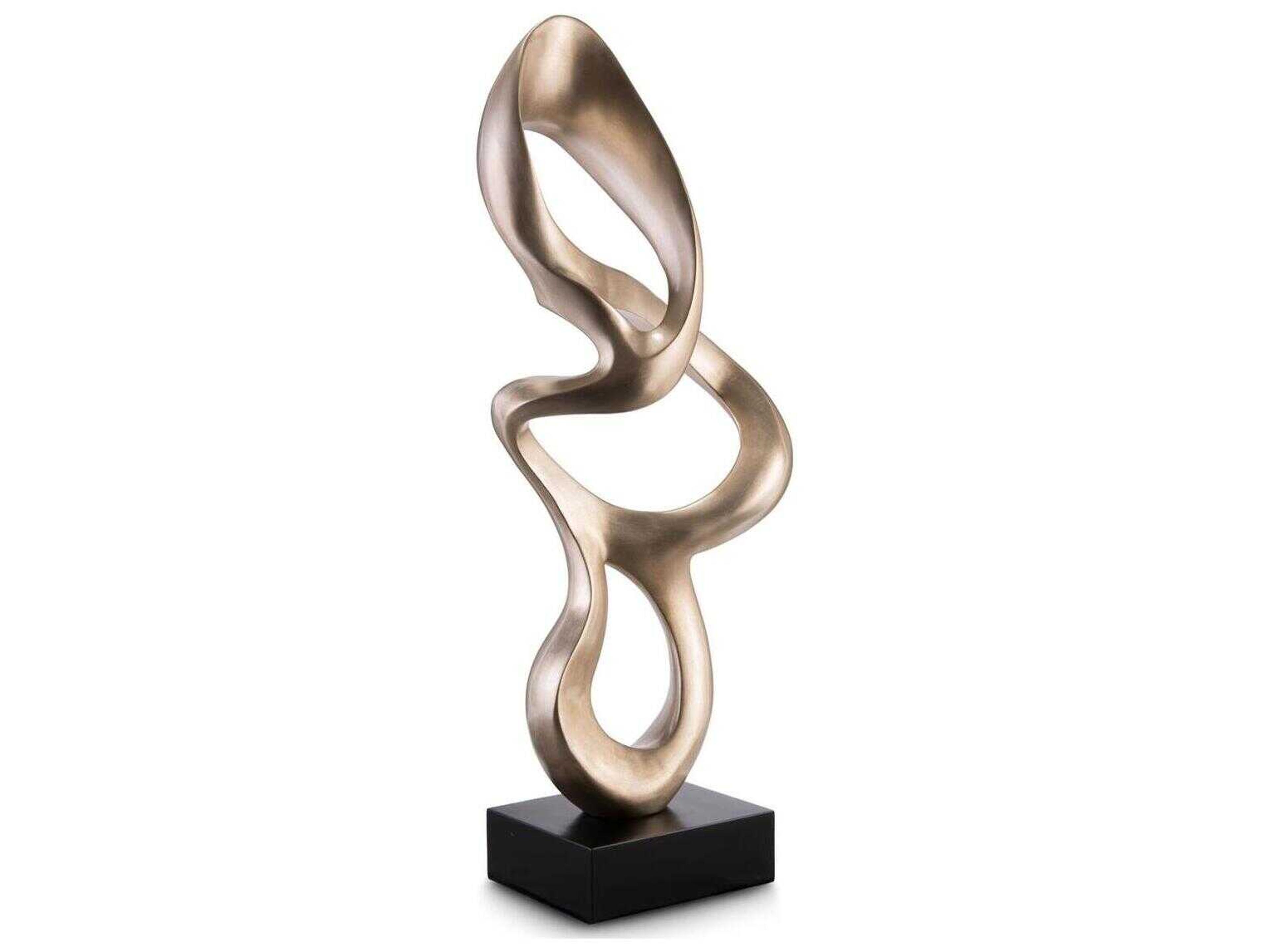 John Richard Ripple In Warm Silver Sculpture