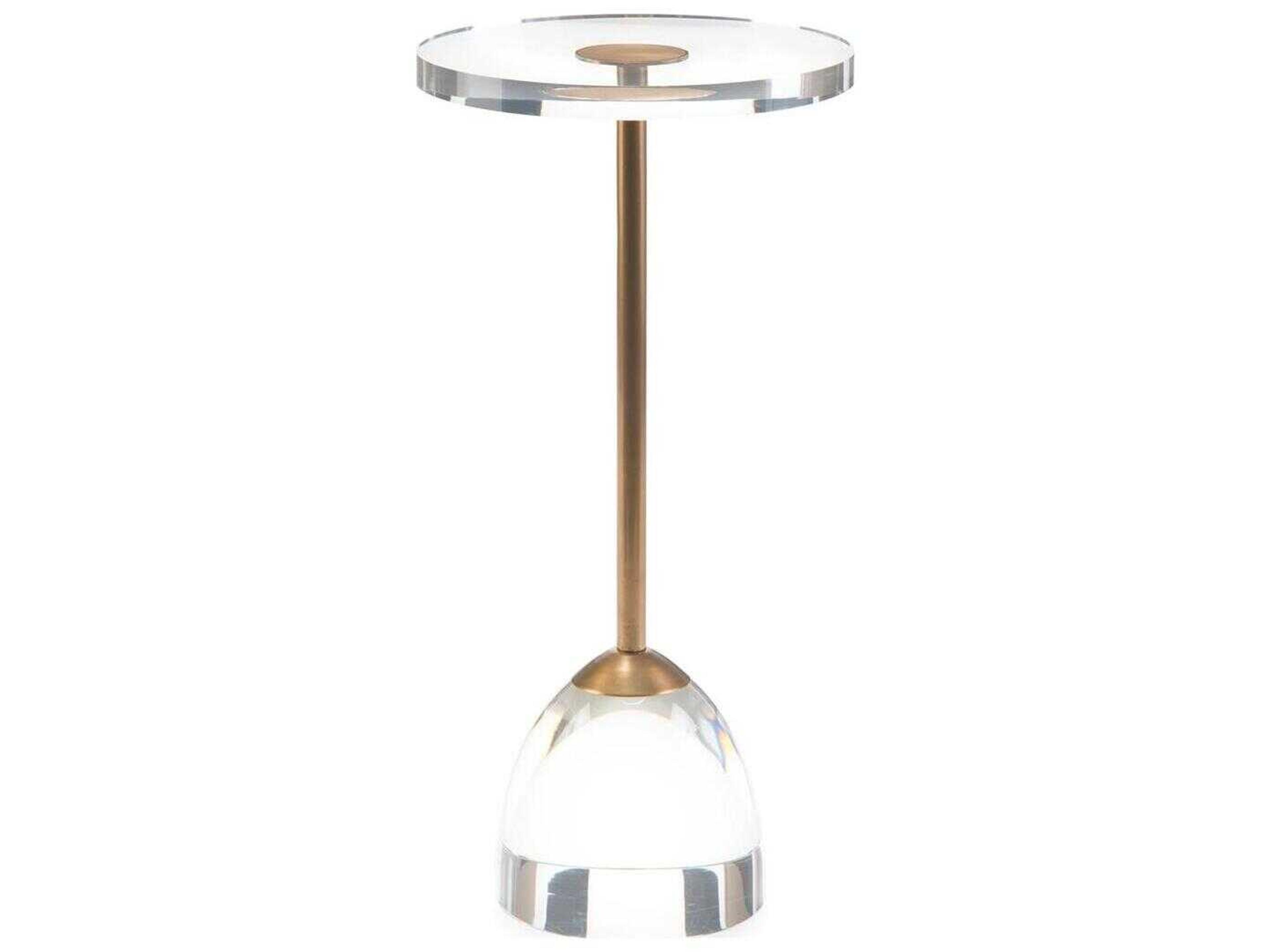 Acry Round Glass End Table