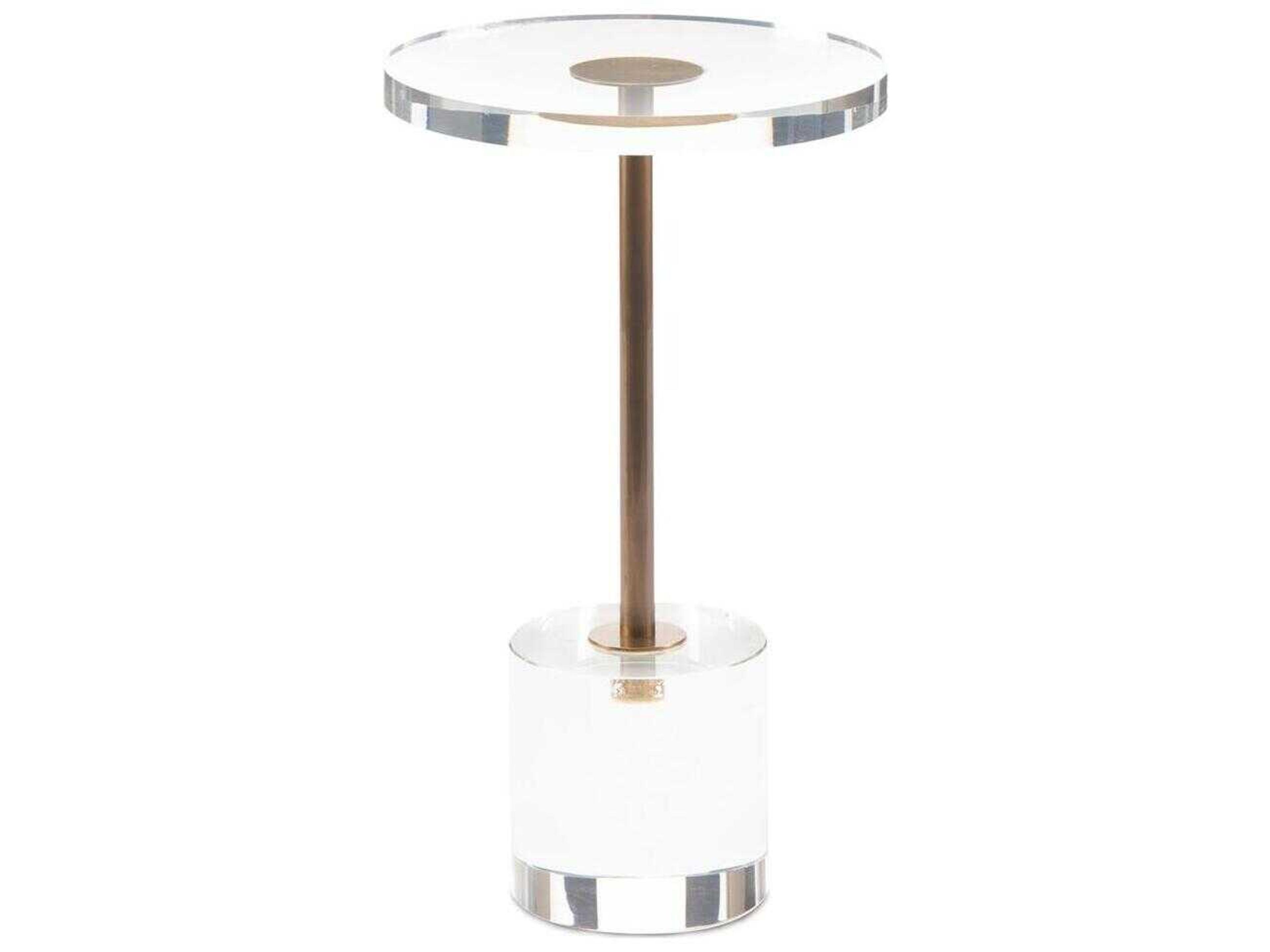 Acry Round Glass End Table