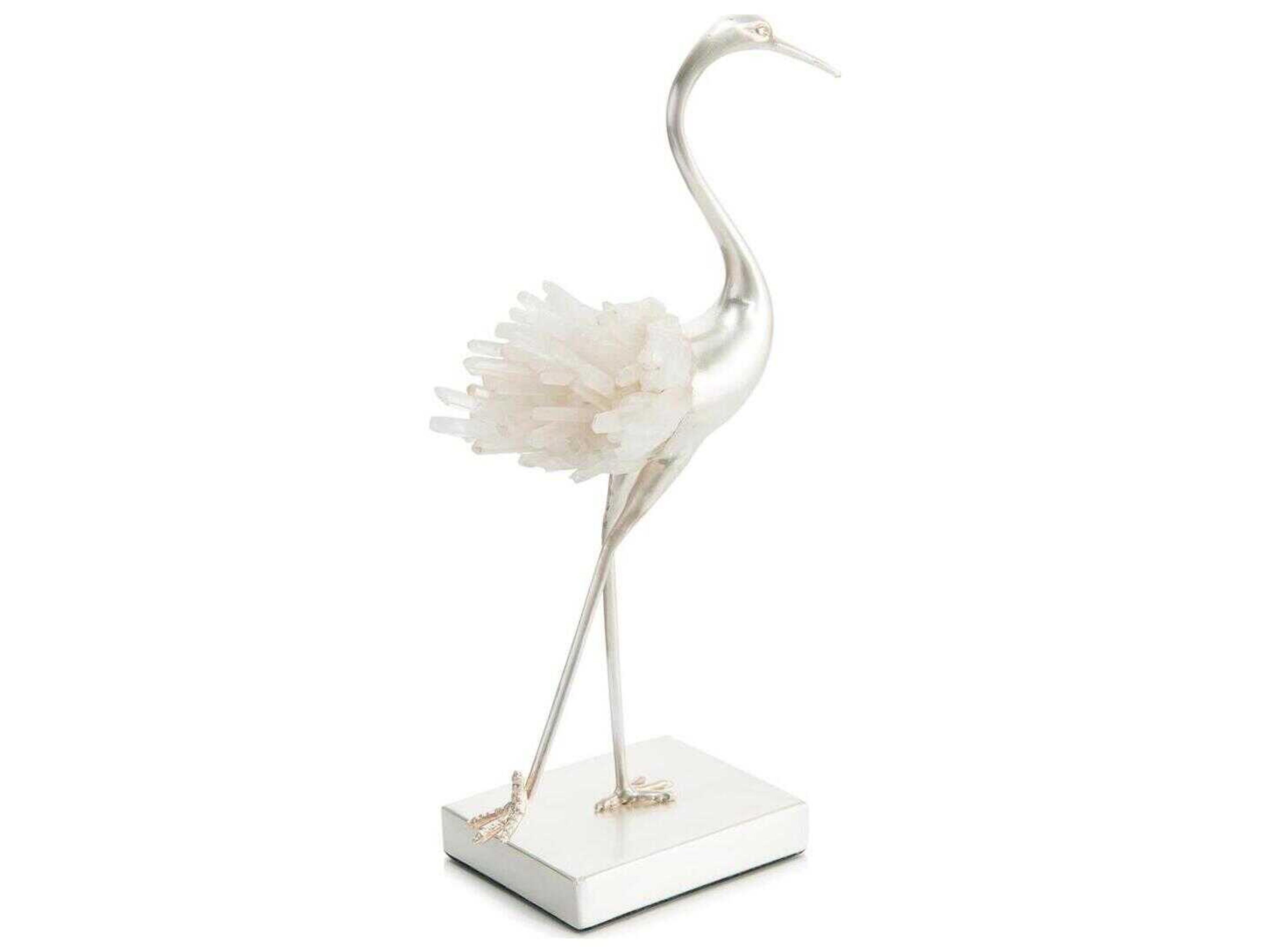 John Richard Quartz Egret Running Sculpture