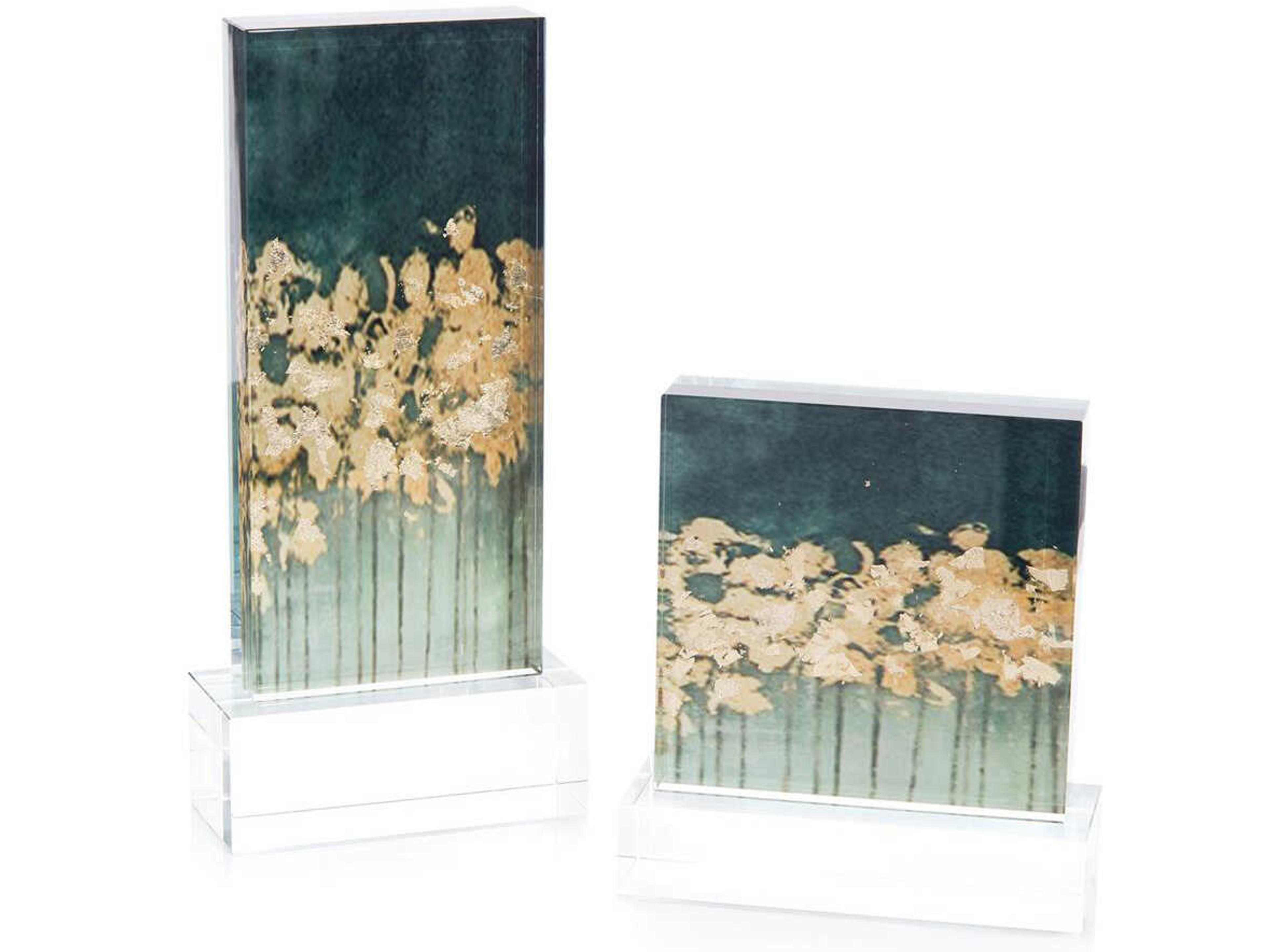 John Richard Gold Over Teal Decorative Accent Set Of 2