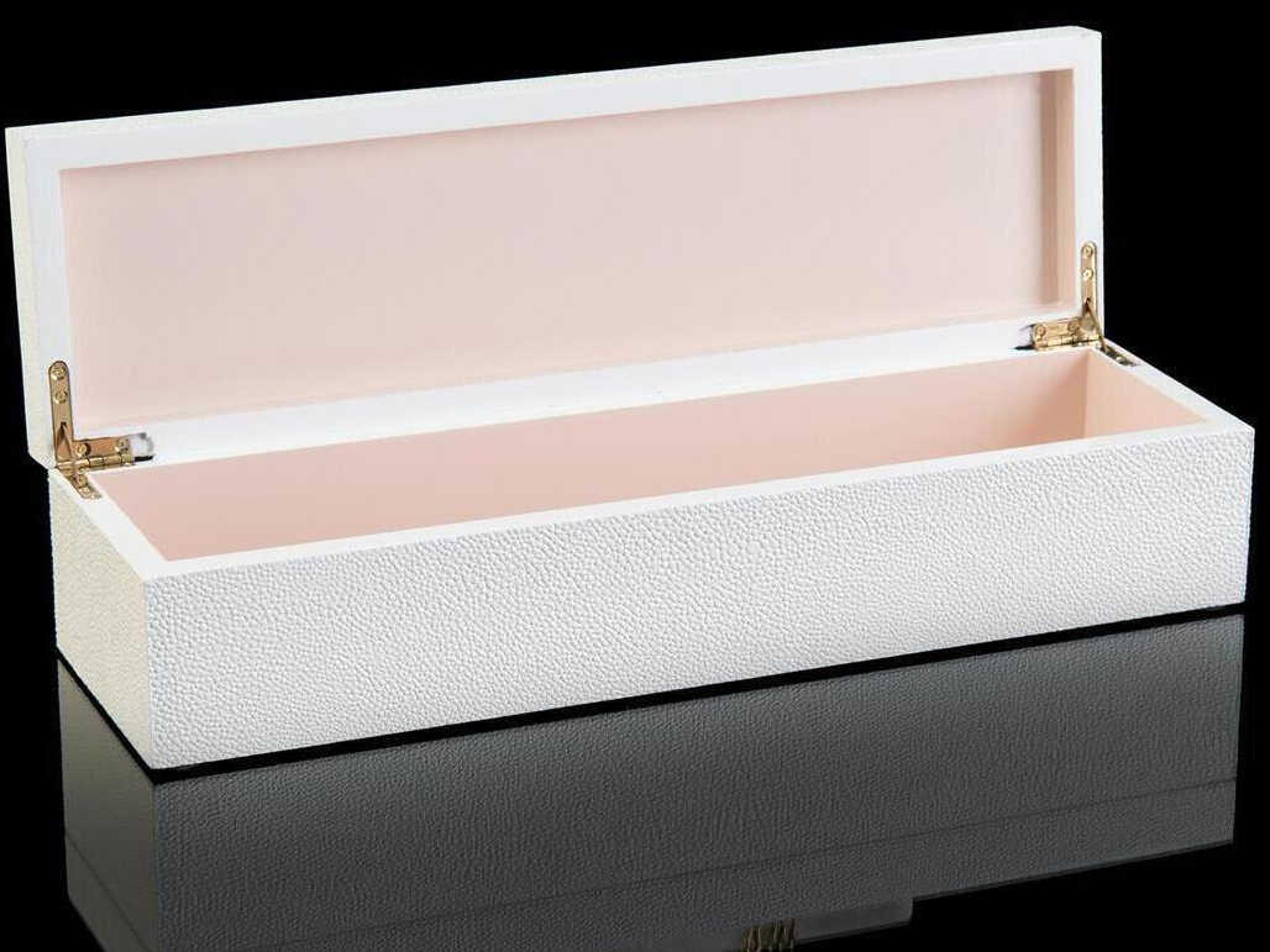 John Richard White Box with Alabaster Handles