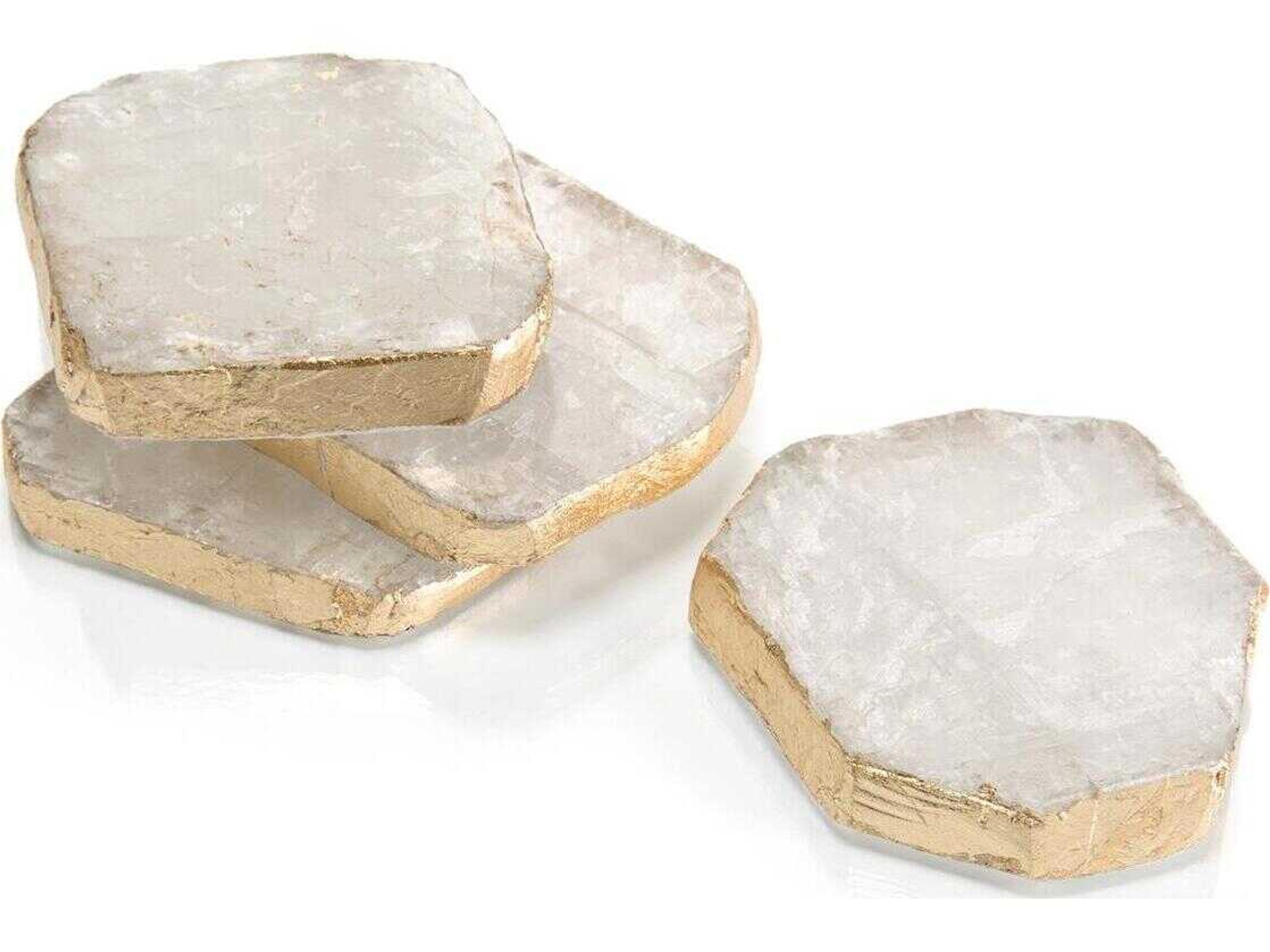 John Richard Selenite Coasters Set Of 4