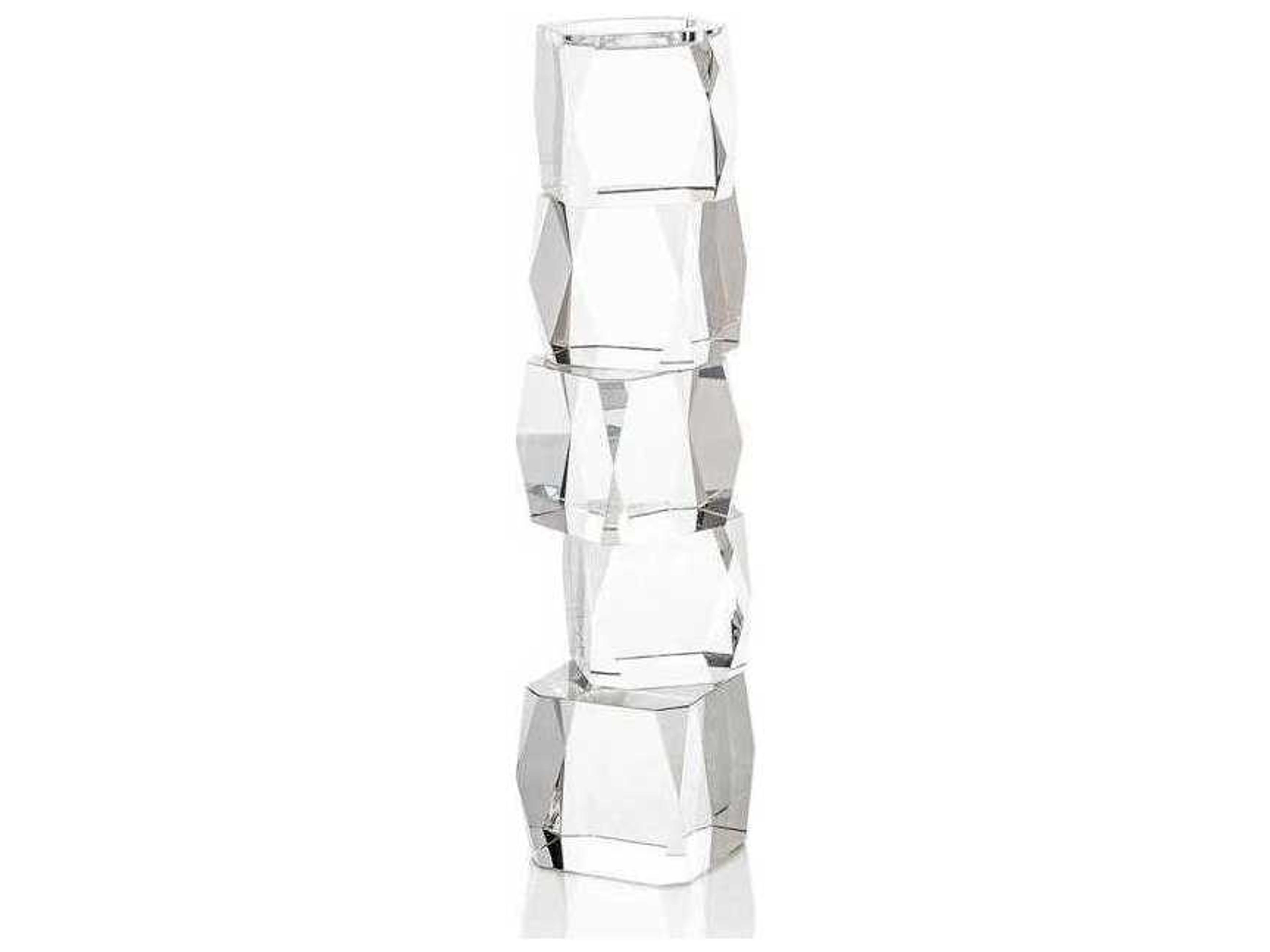 John Richard Crystal Cubist Candle Holder