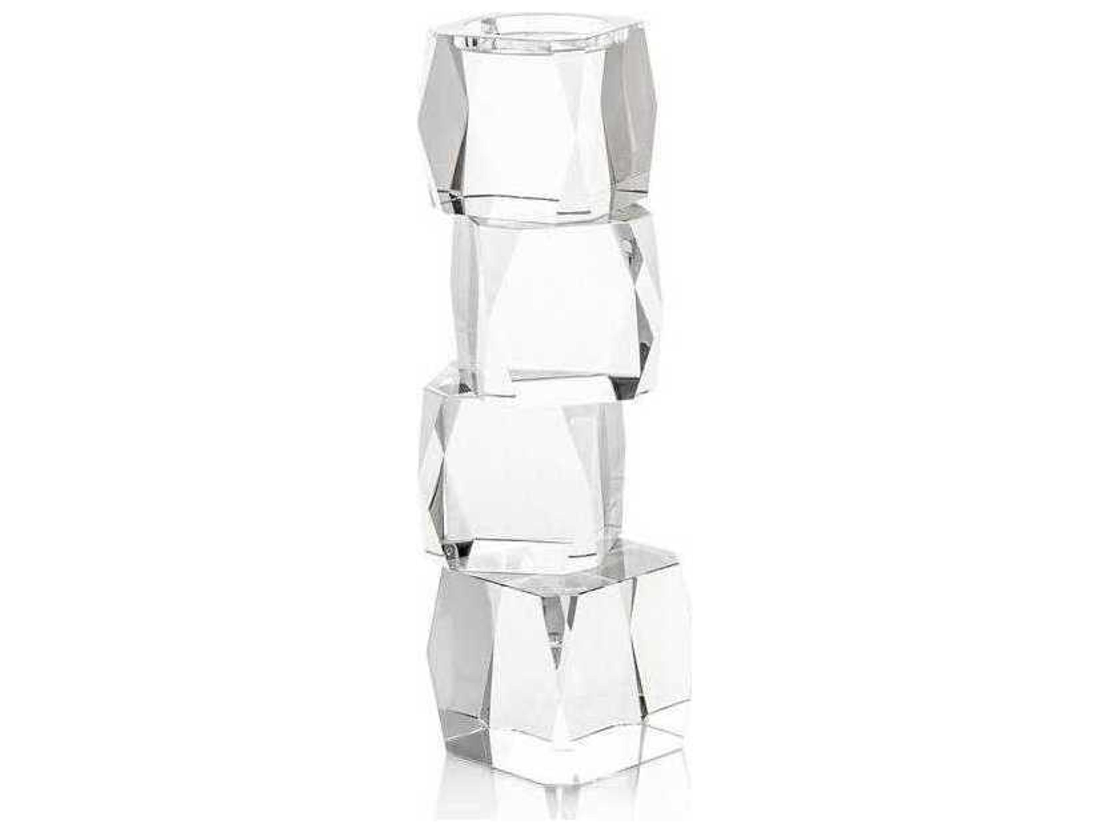 John Richard Crystal Cubist Candle Holder
