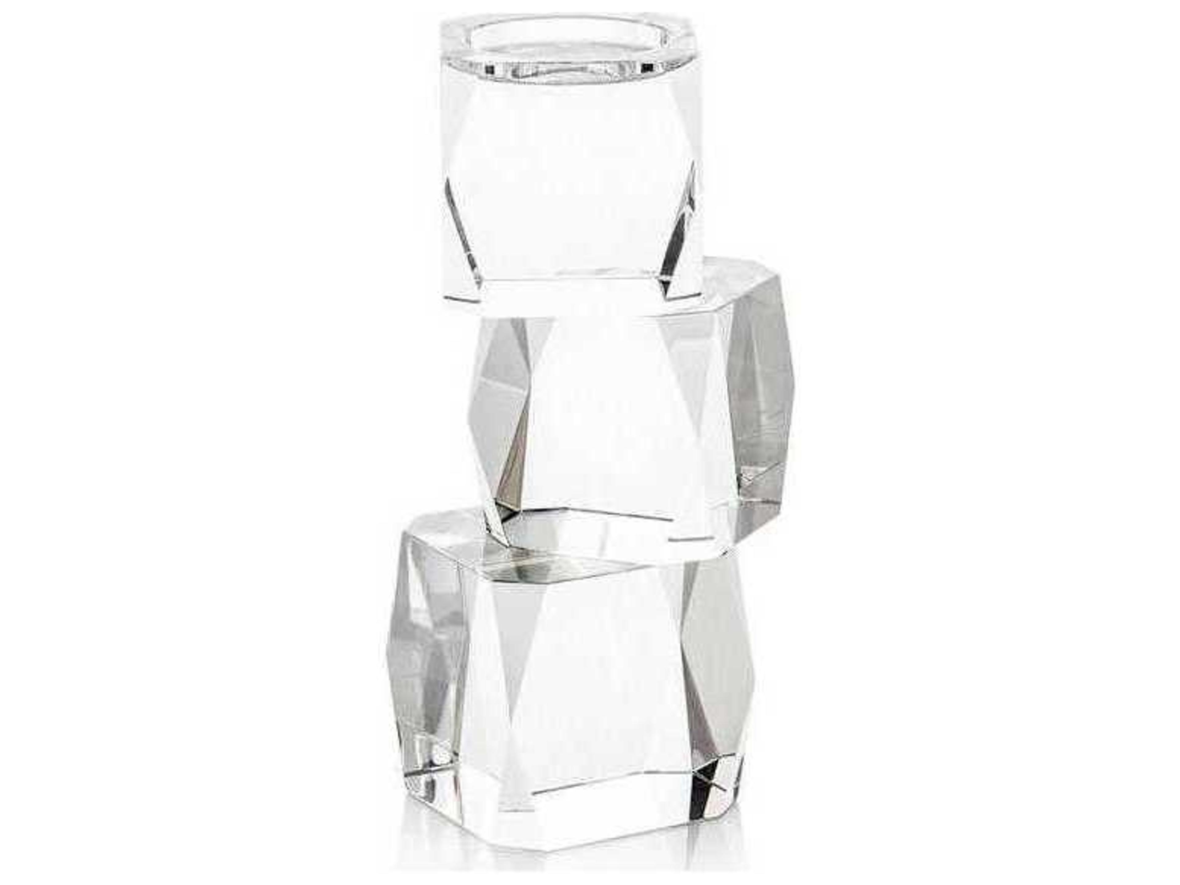 John Richard Crystal Cubist Candle Holder
