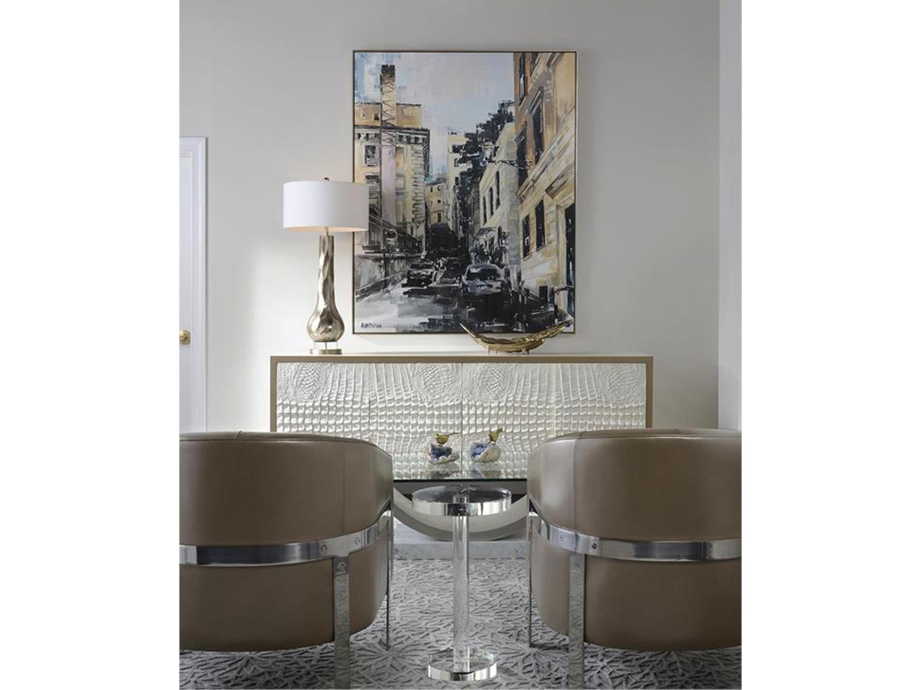 John Richard Brass Bird on Celestite Rock-II Sculpture