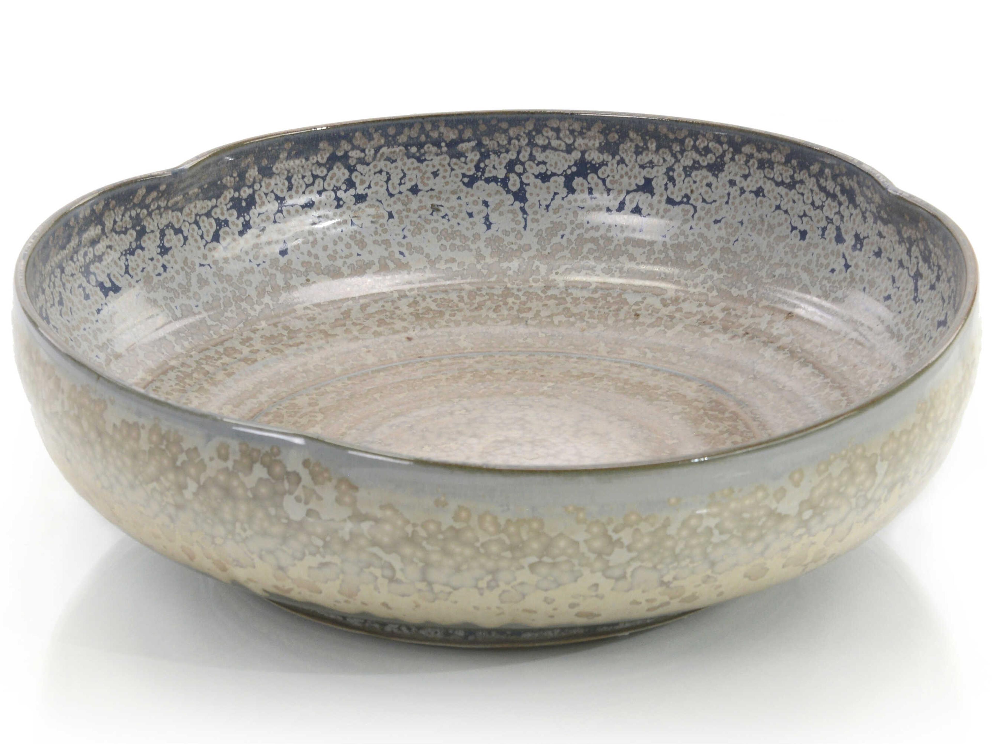 John Richard Misty Cream and Aqua Decorative Bowl