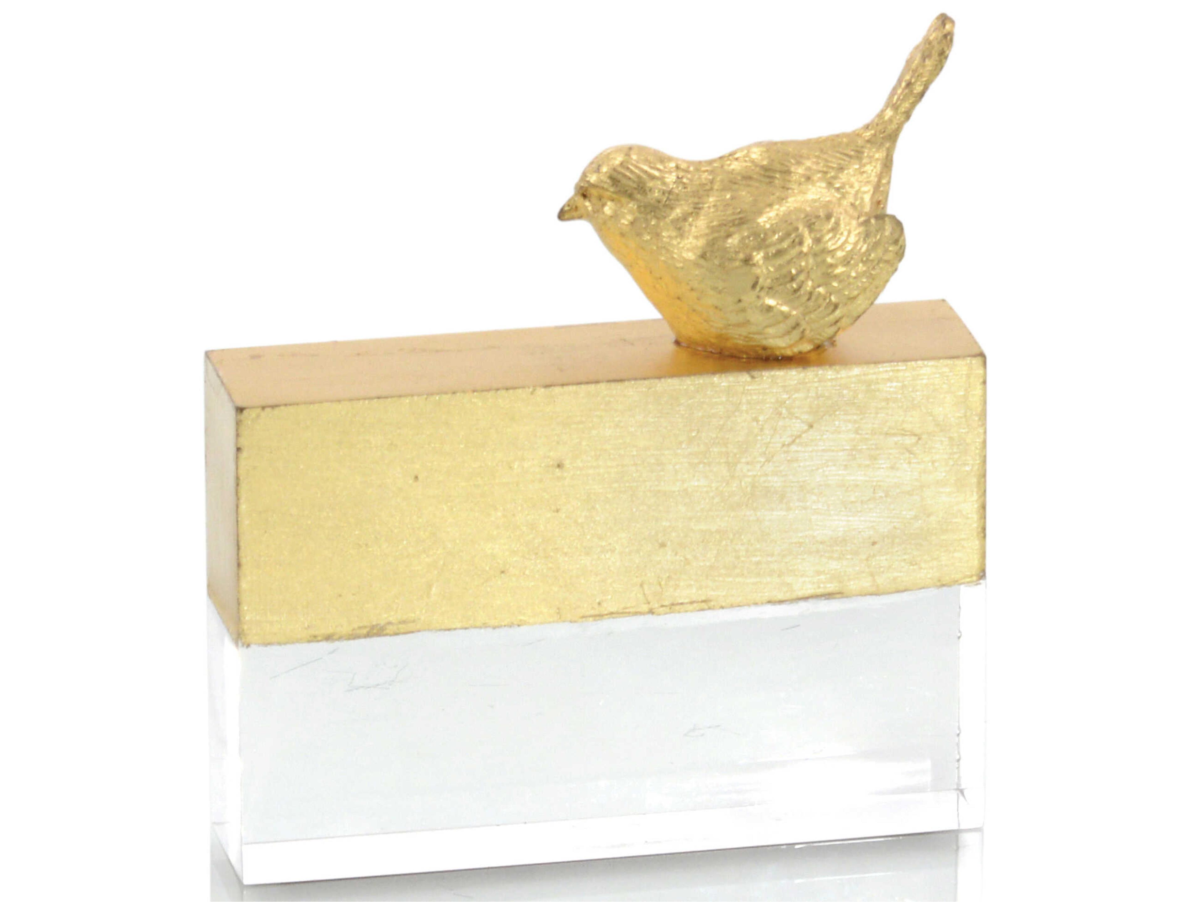 John Richard Gold Leaf Chickadee Sculpture