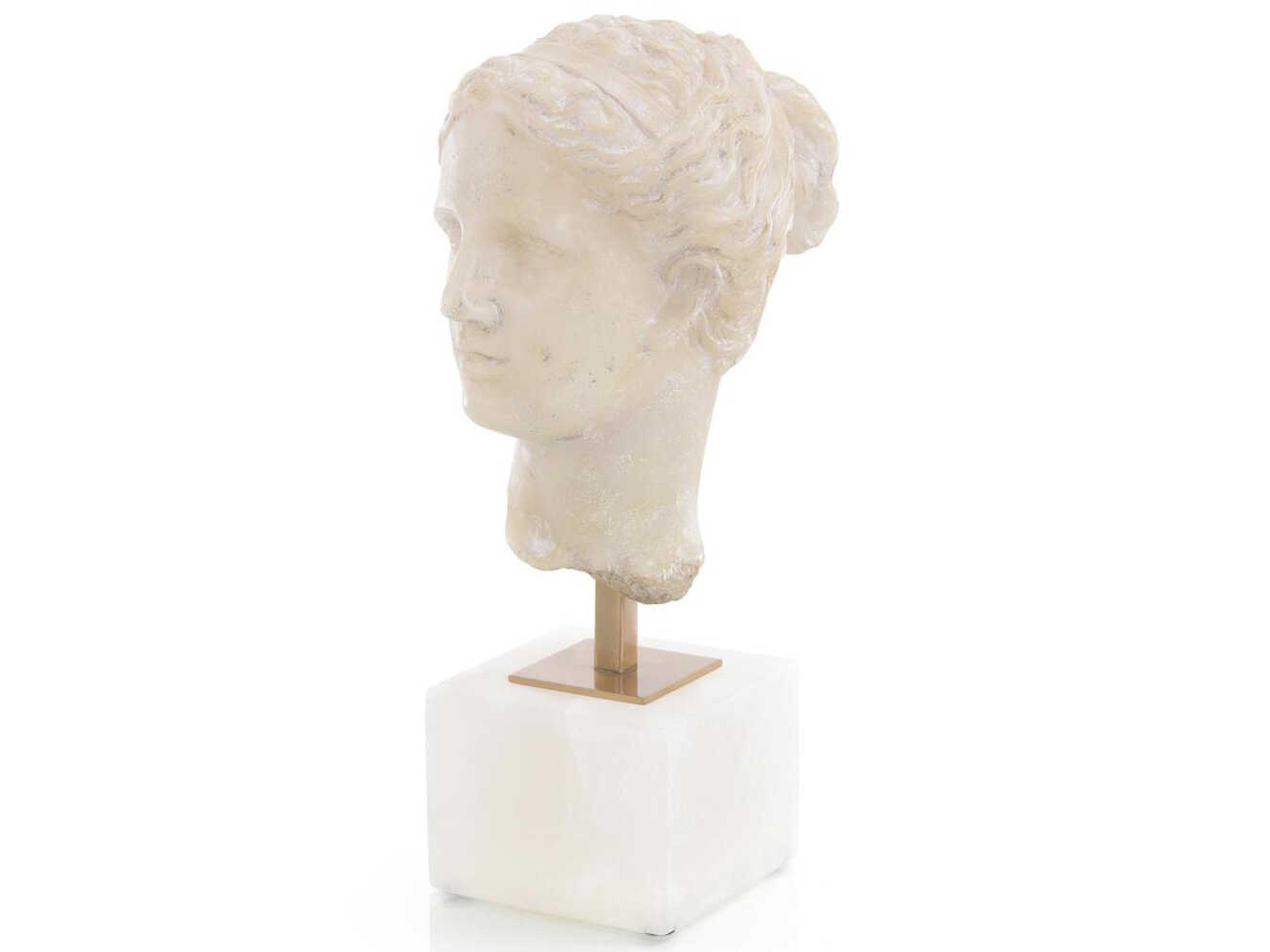 John Richard Ivory Greek Head Fragment Sculpture