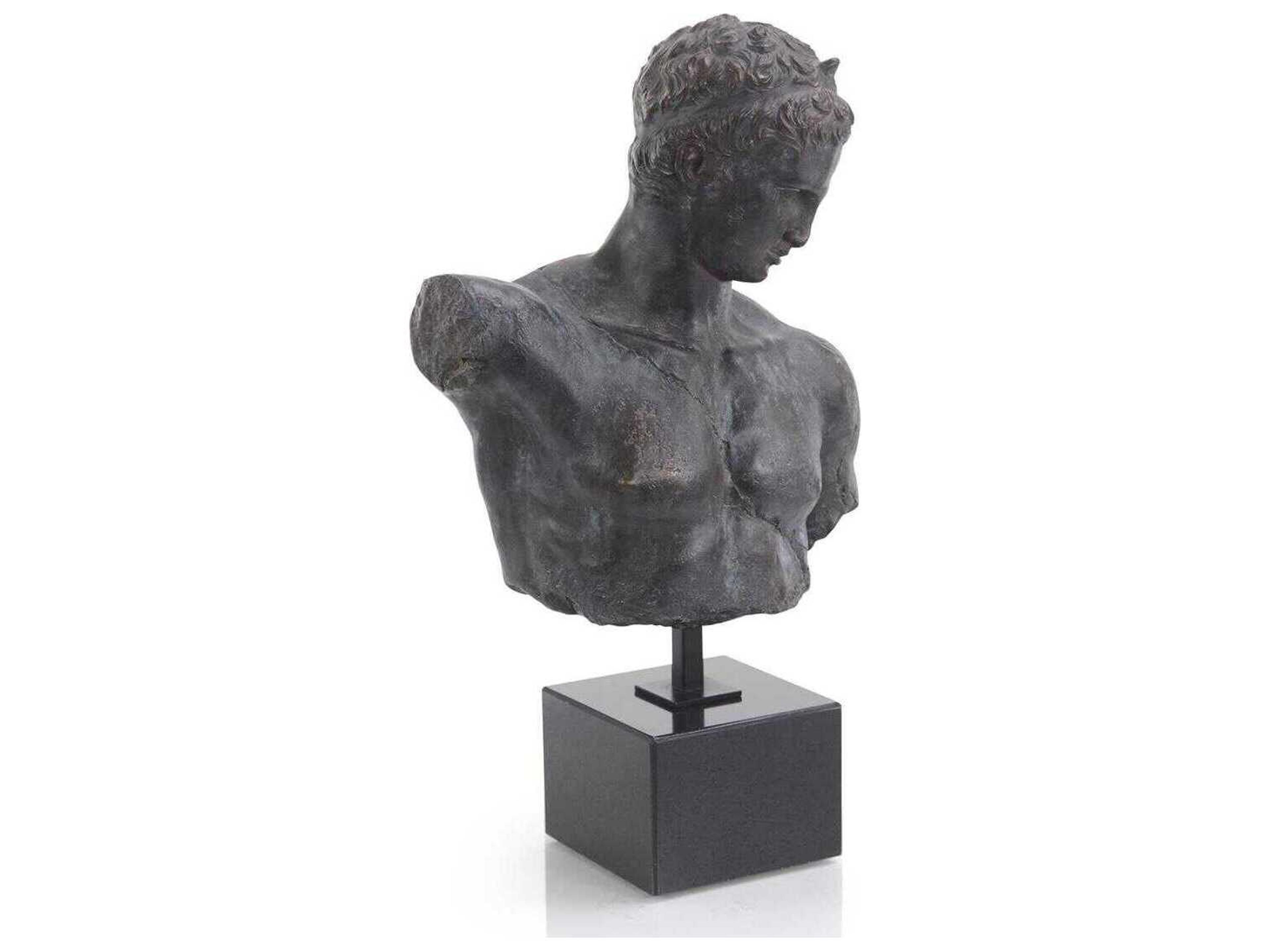 John Richard Verde-Black Greek Bust Sculpture