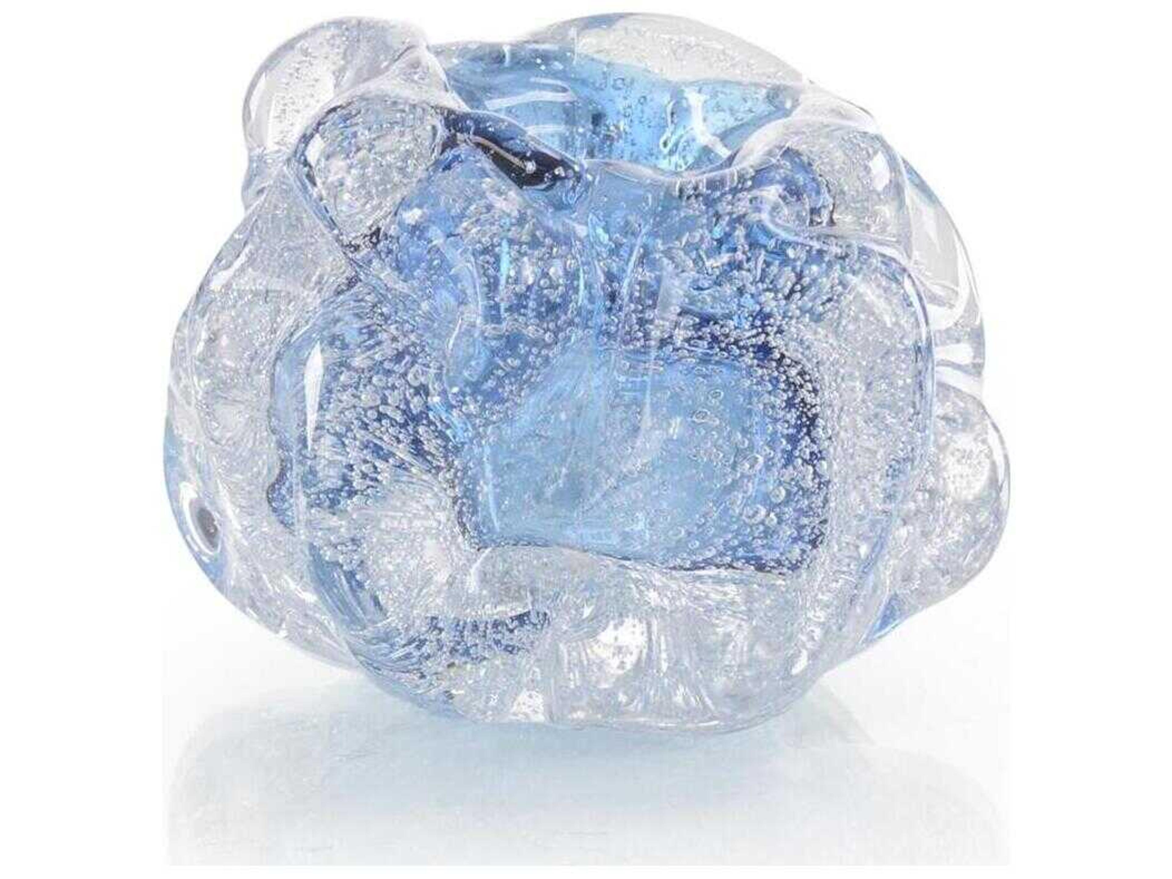 Blue Glass Nugget Sculpture