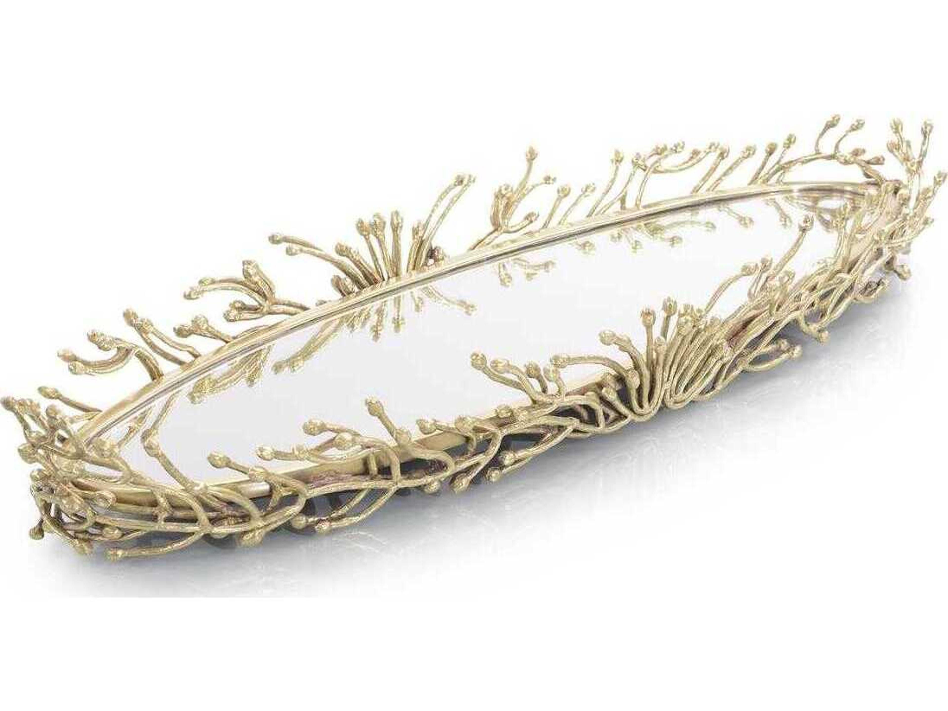 John Richard Brass Twig Mirrored Tray