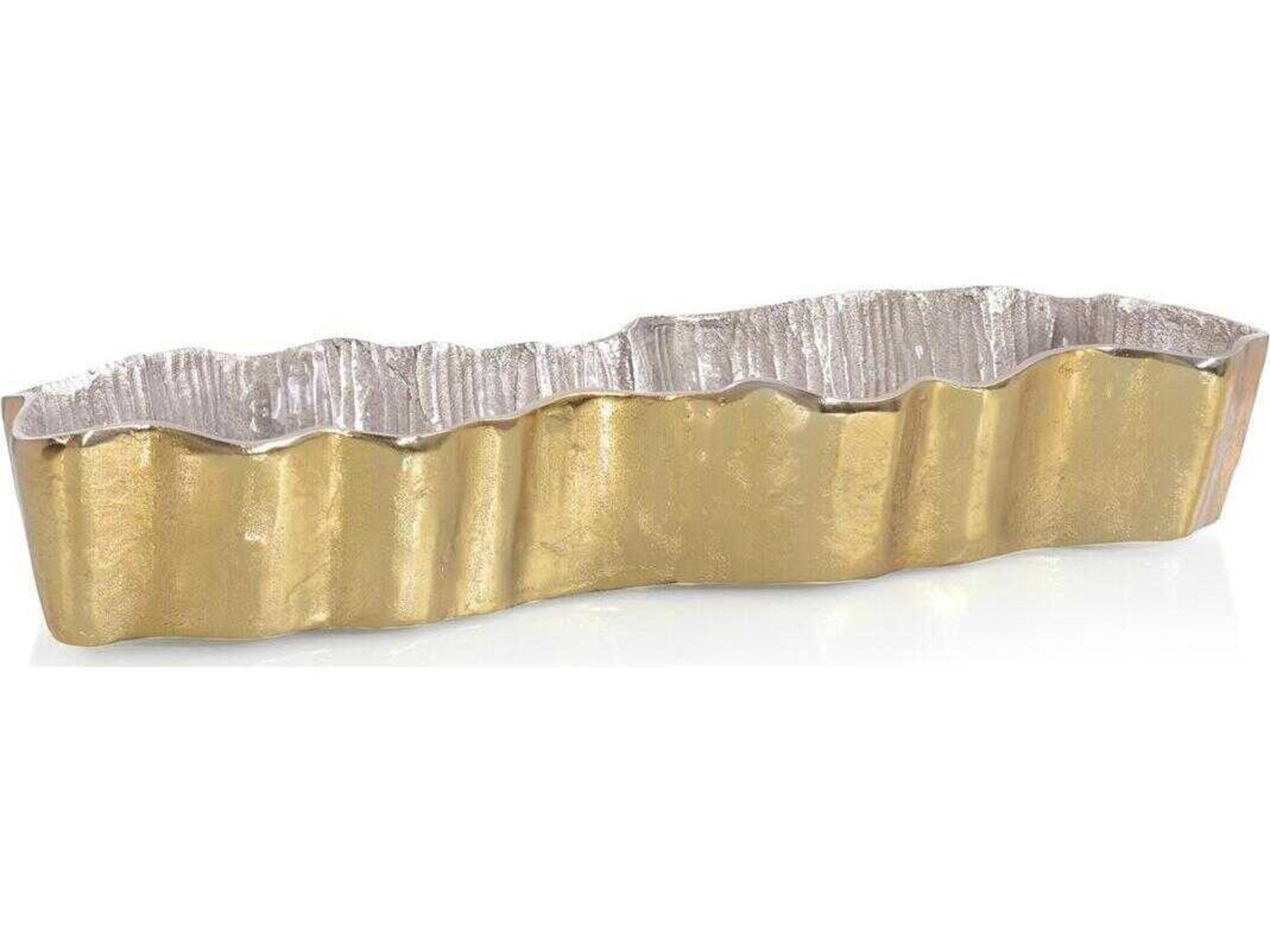 Champagne Black Fluid Ribbon Decorative Bowl