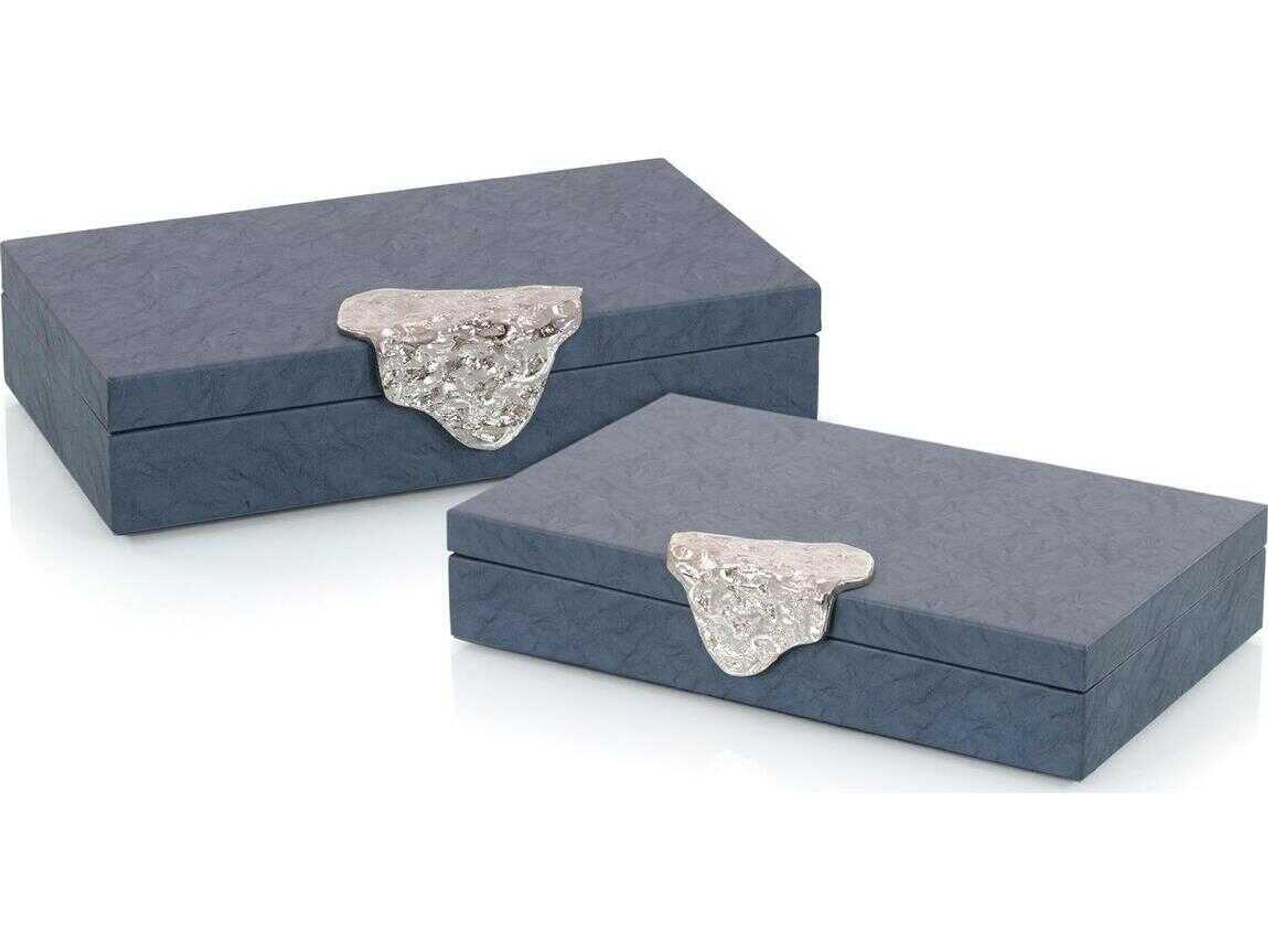 John Richard Gypsy Blue Leather Box