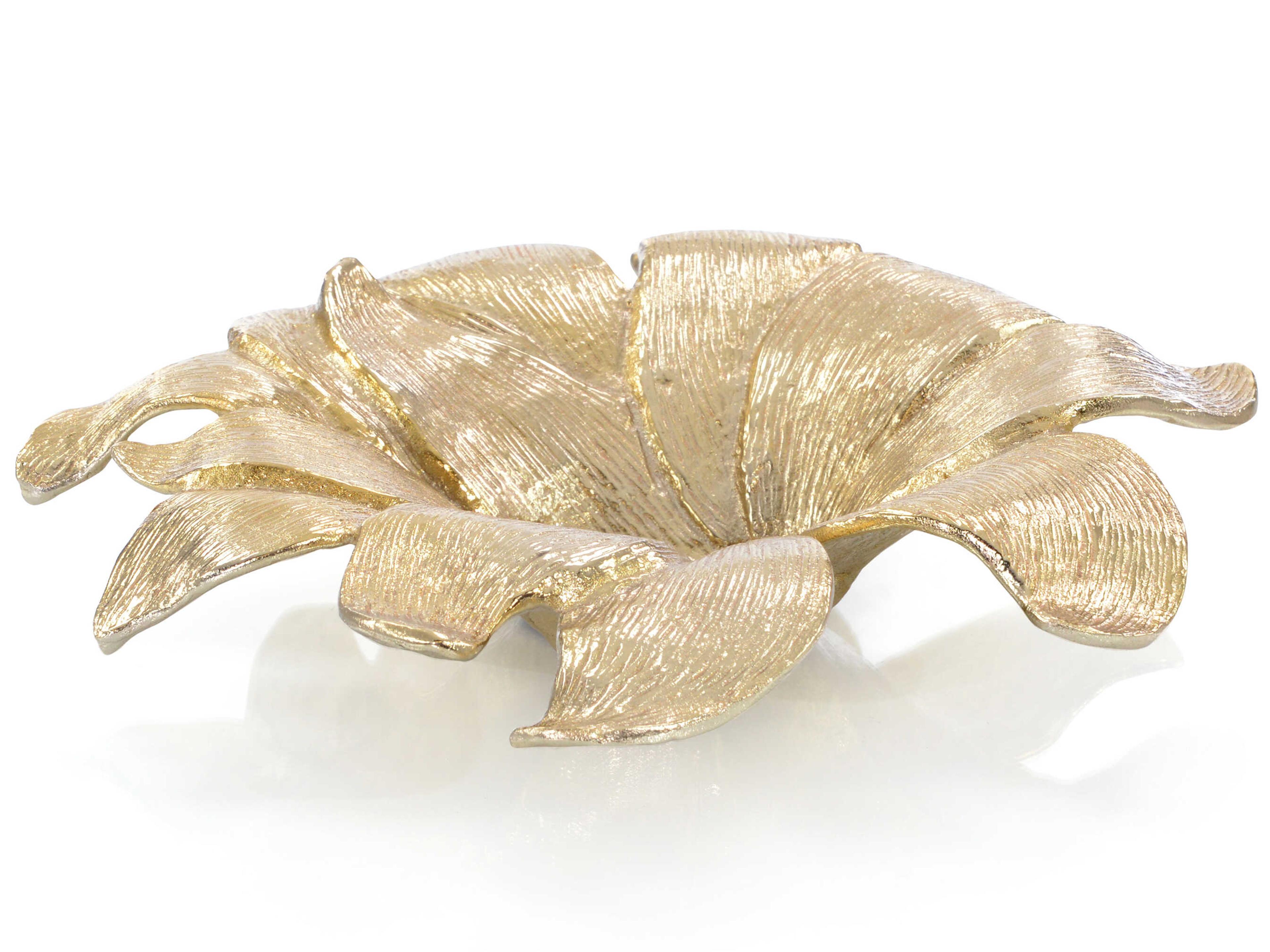 Antique Brass Lily Petal Decorative Bowl