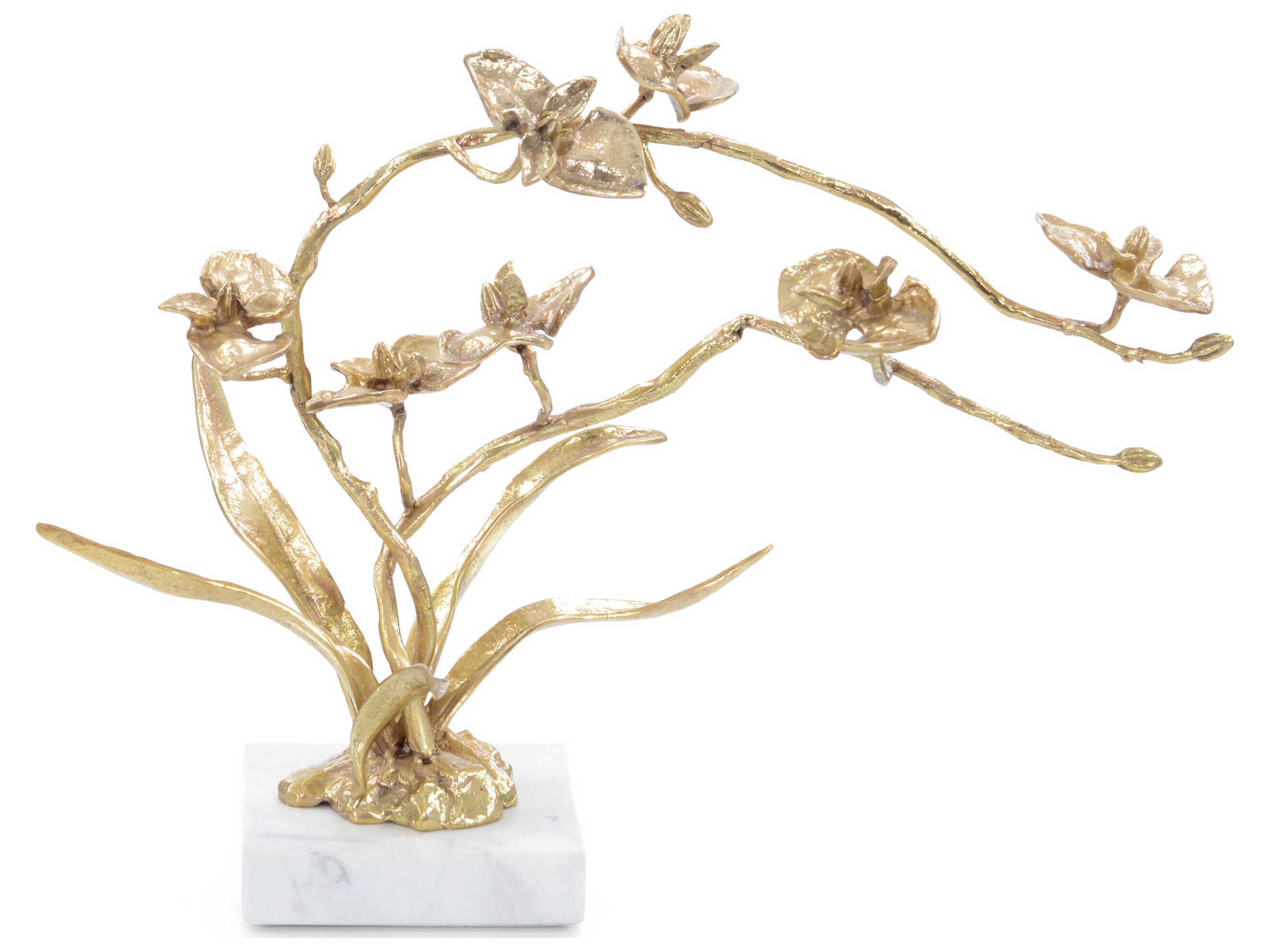 John Richard Brass Orchids In Bloom-I Sculpture