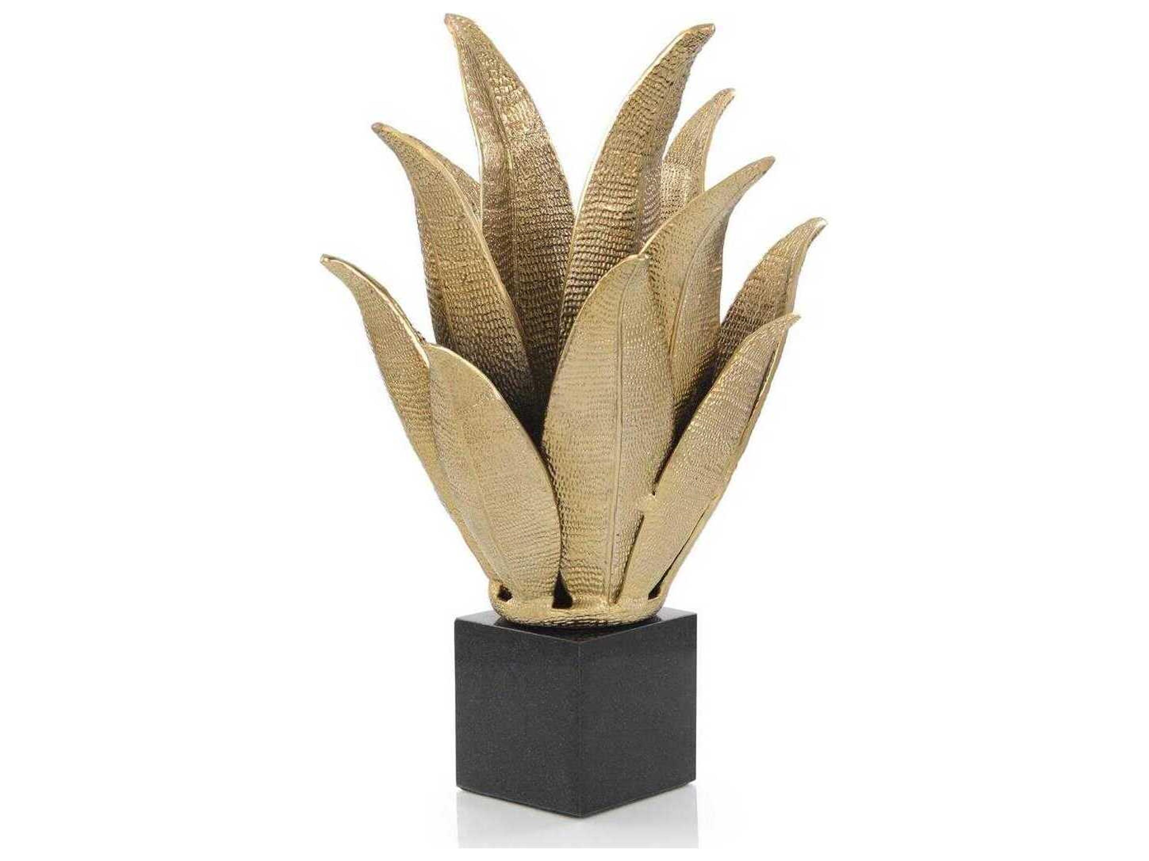 John Richard Handcrafted Brass Leaves Sculpture