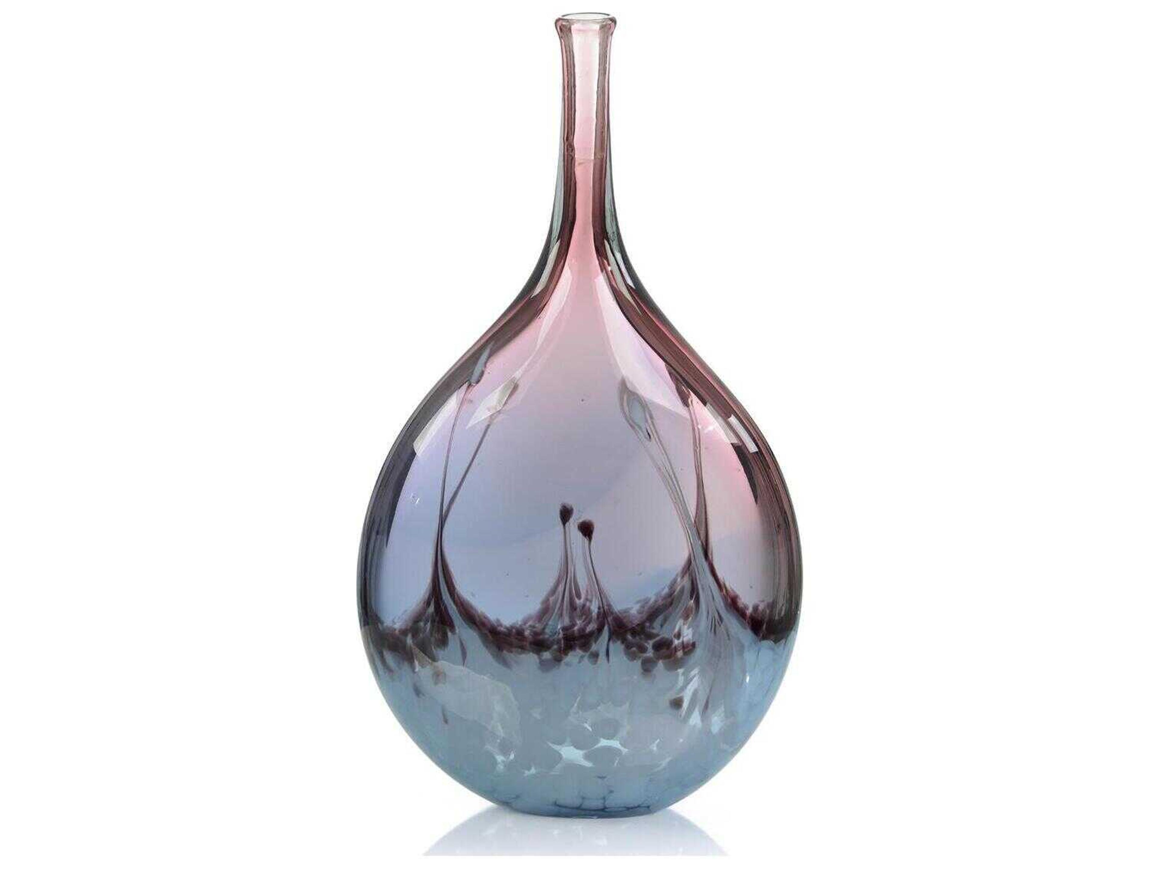 John Richard Translucent Lavender and Blue Handblown Vase