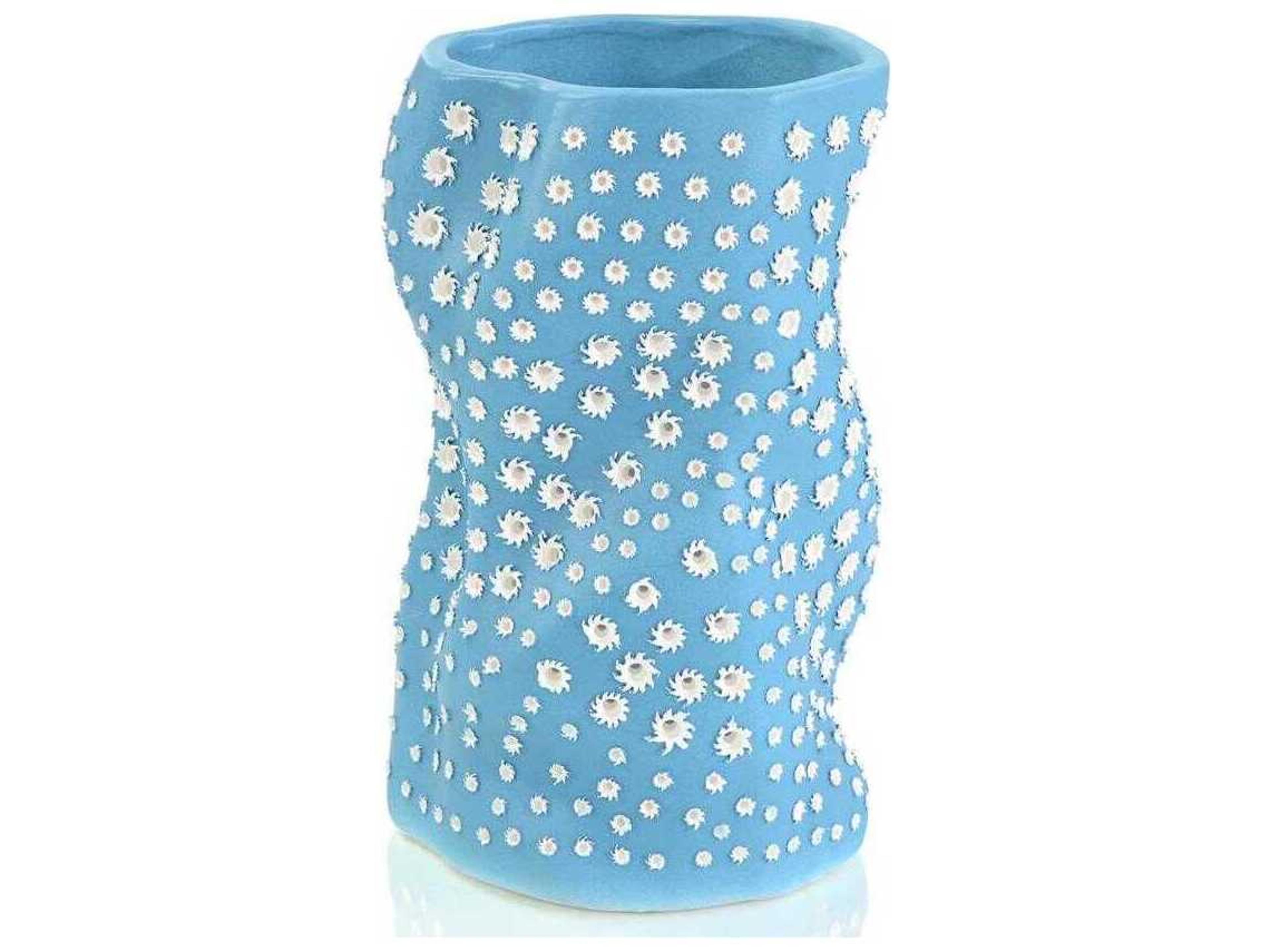 John Richard Teal Blue Porcelain Vase