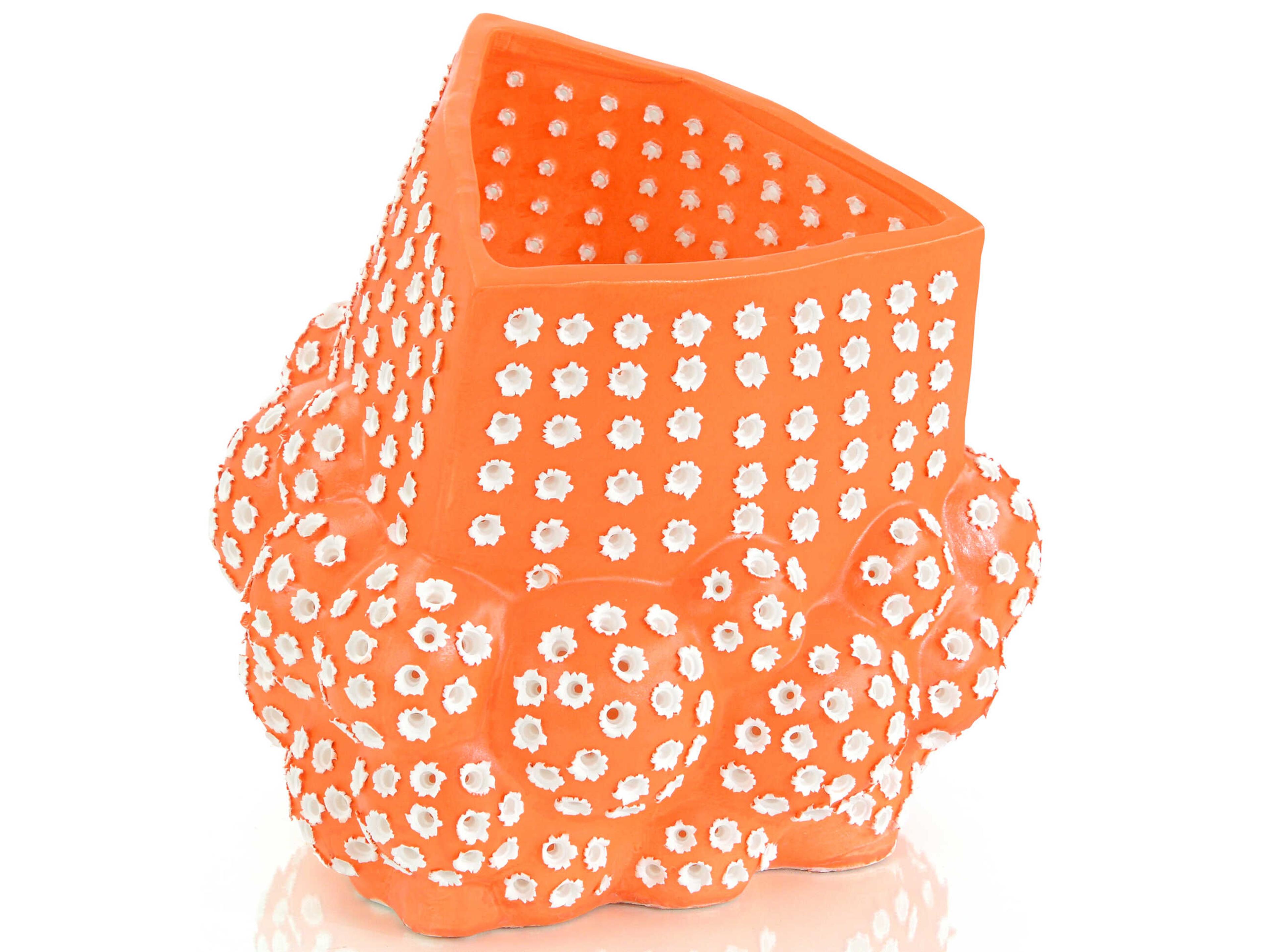 John Richard Persimmon Orange Porcelain Vase