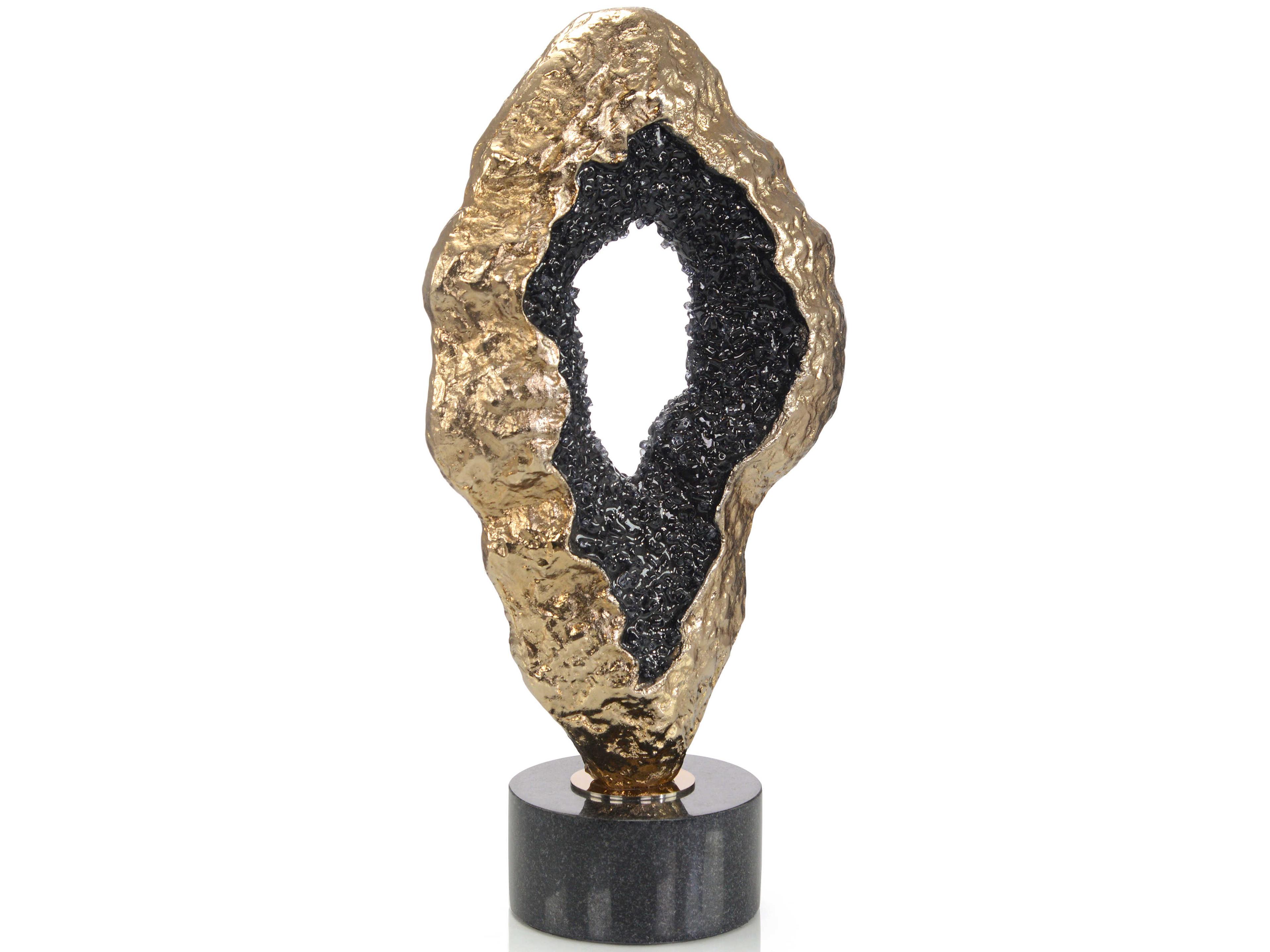 Fluctuating Black Geode Sculpture