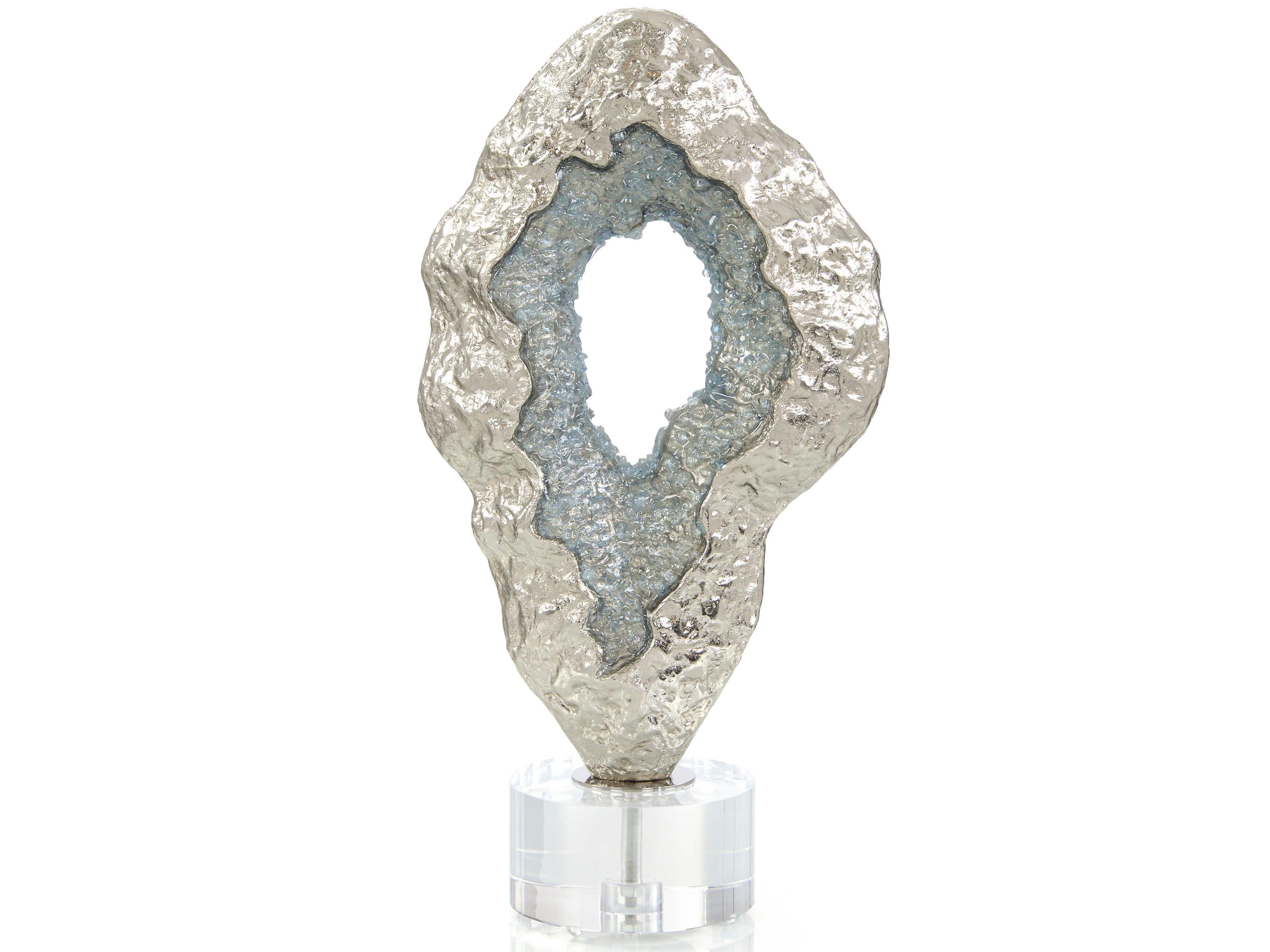 Fluctuating Blue Geode Sculpture